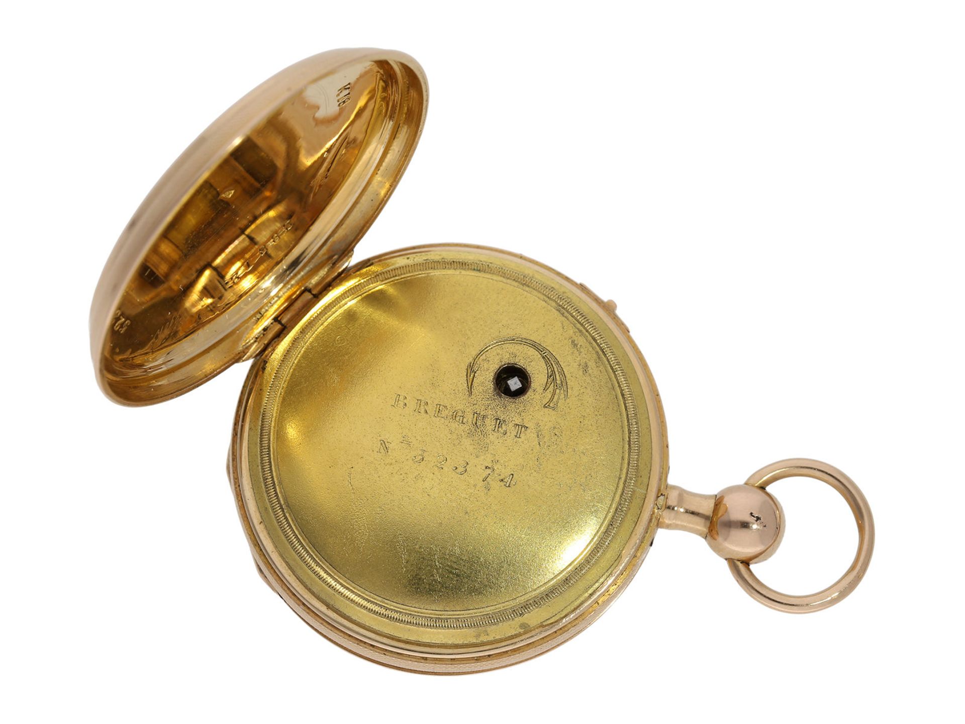 Pocket watch: pink gold verge watch repeater, signed Breguet, ca. 1820 - Bild 2 aus 6