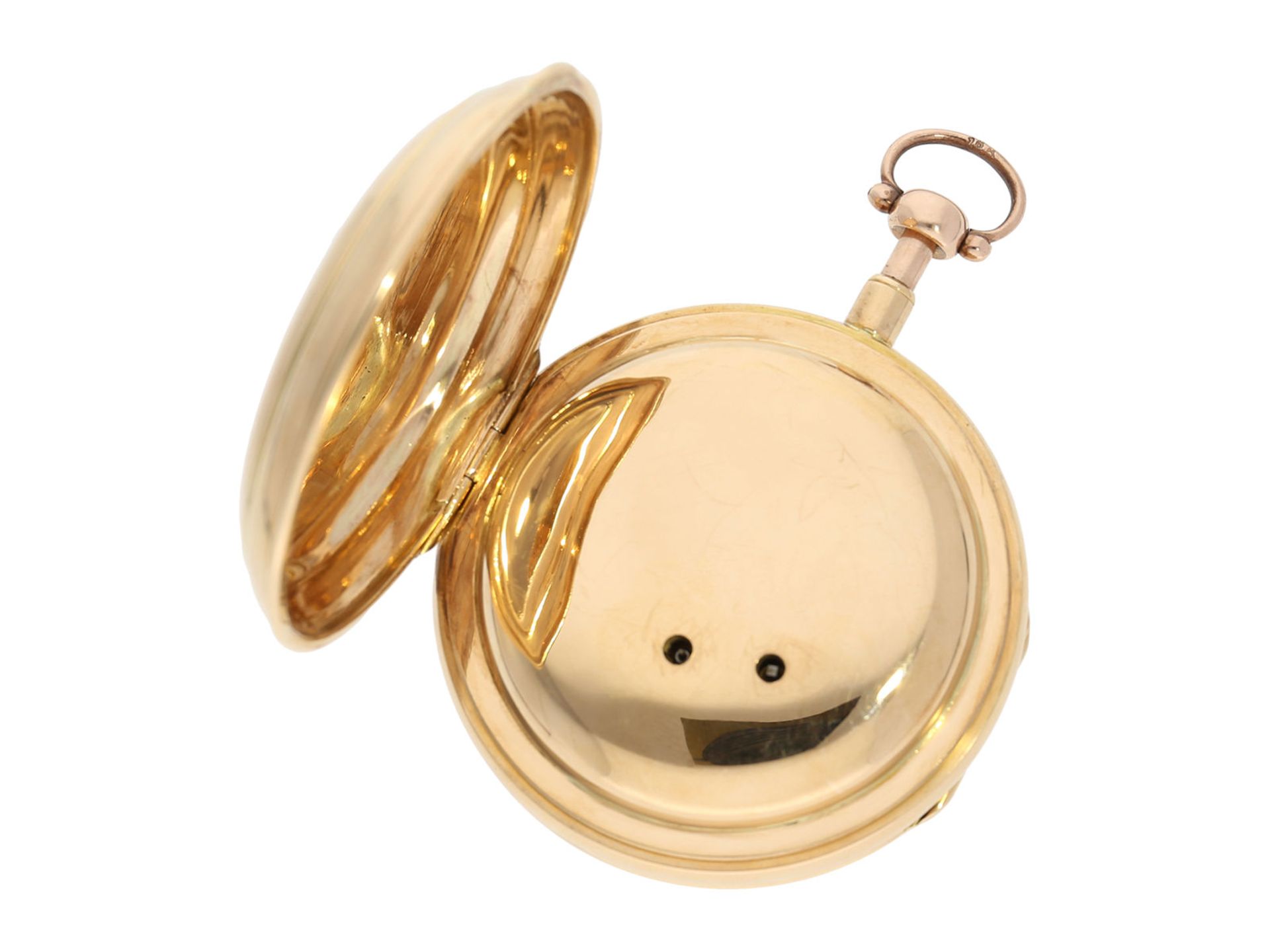 Pocket watch: important, early Geneva precision pocket watch/ deck watch with jumping centre - Bild 14 aus 15