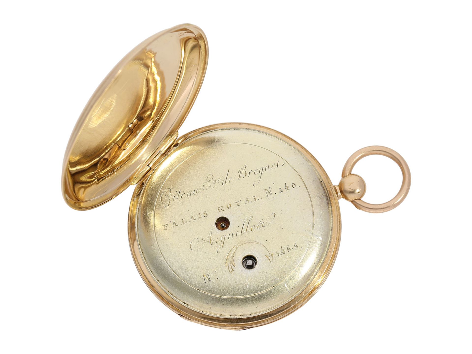Pocket watch: fine pink gold Lepine with jumping hour and decentralised time display, Breguet - Bild 3 aus 5