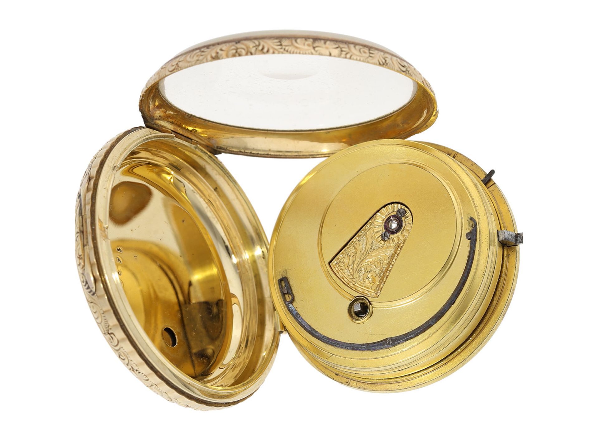 Pocket watch: Liverpool splendour pocket watch around 1830, with stop-seconds and "Liverpool - Bild 3 aus 8