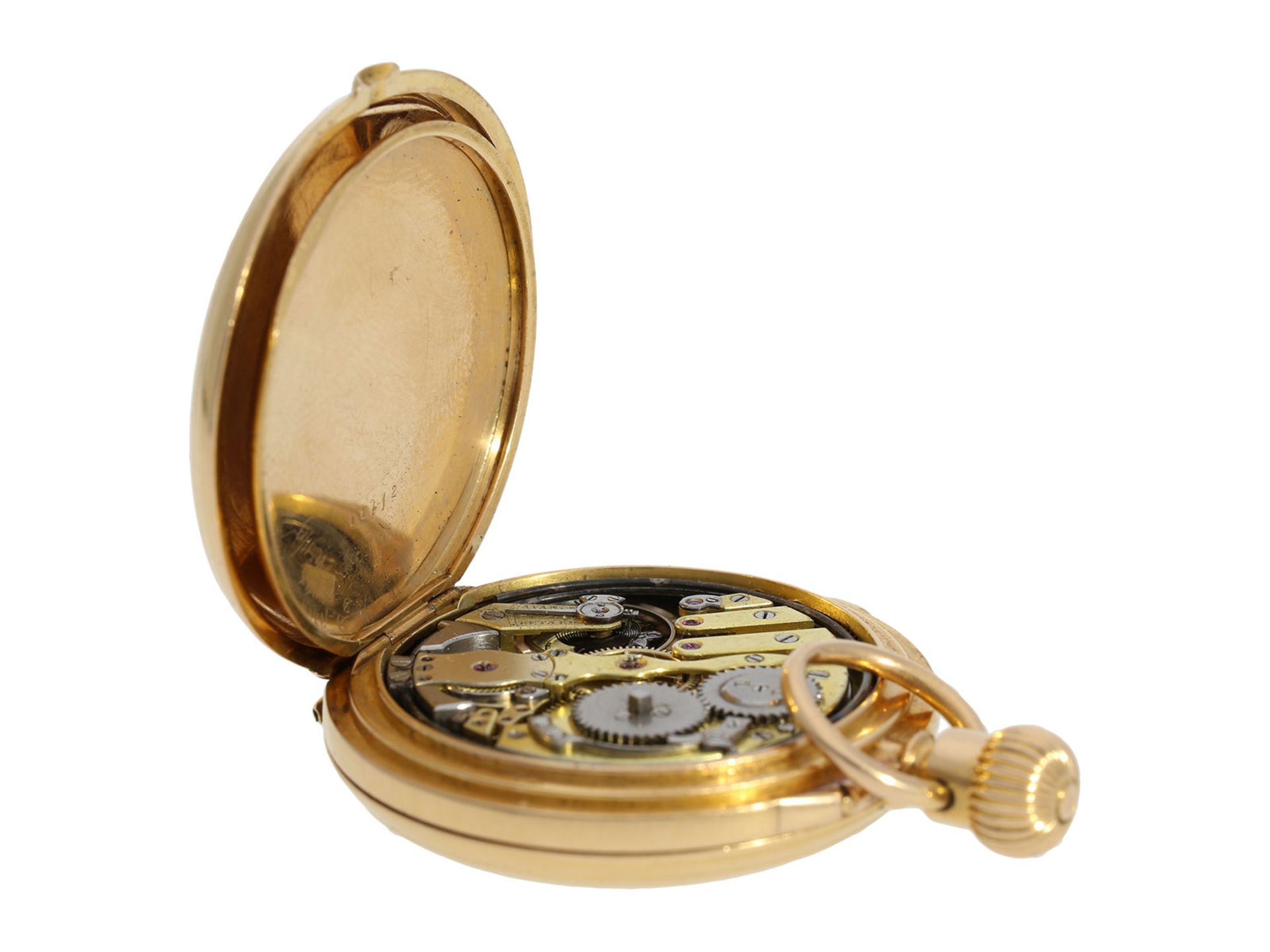 Pocket watch: rare fine lady's half hunting case repeater, Louis Audemars No. 11612, ca. 1880Ca. - Bild 4 aus 8