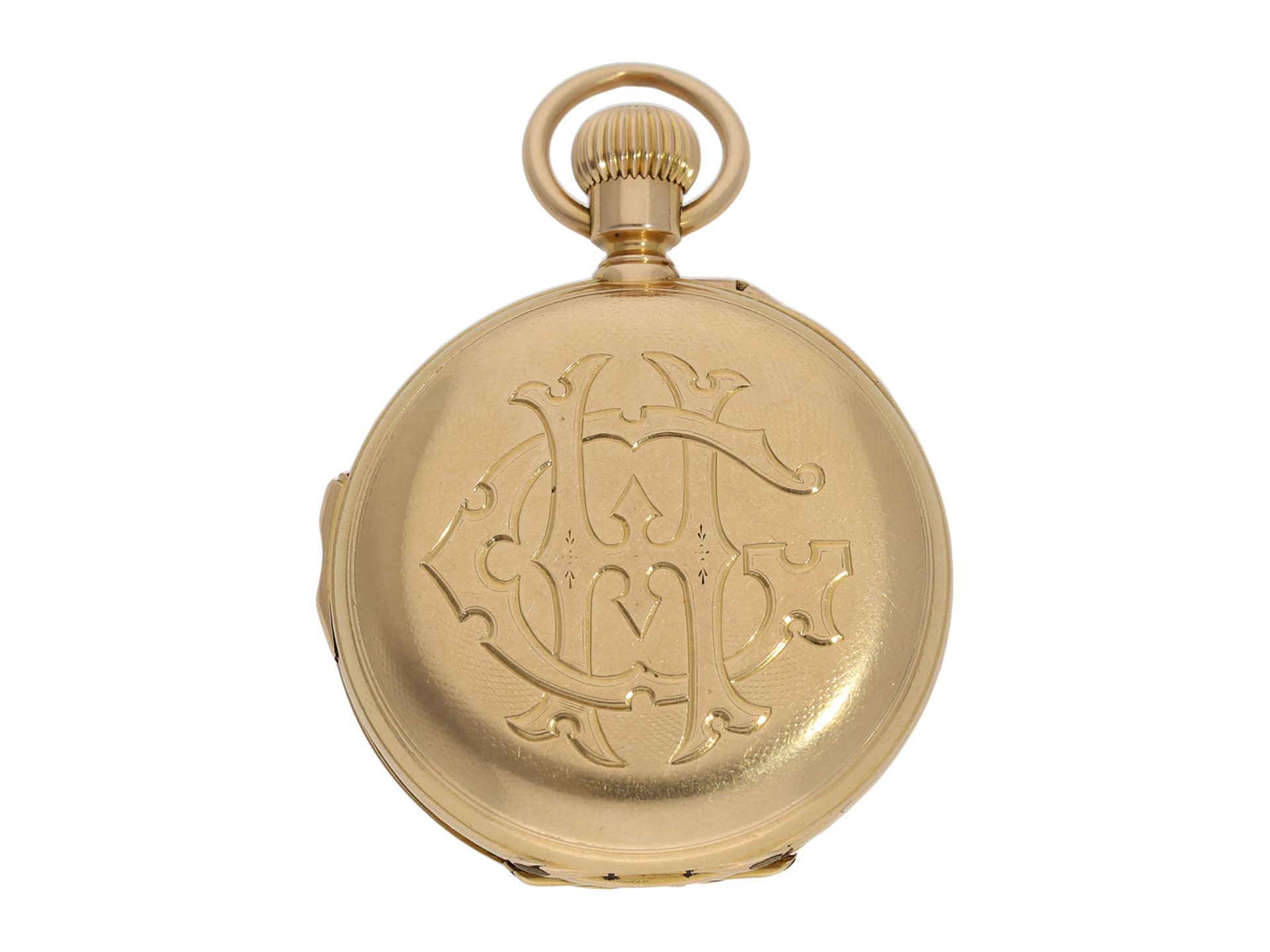 Pocket watch: rare fine lady's half hunting case repeater, Louis Audemars No. 11612, ca. 1880Ca. - Bild 8 aus 8