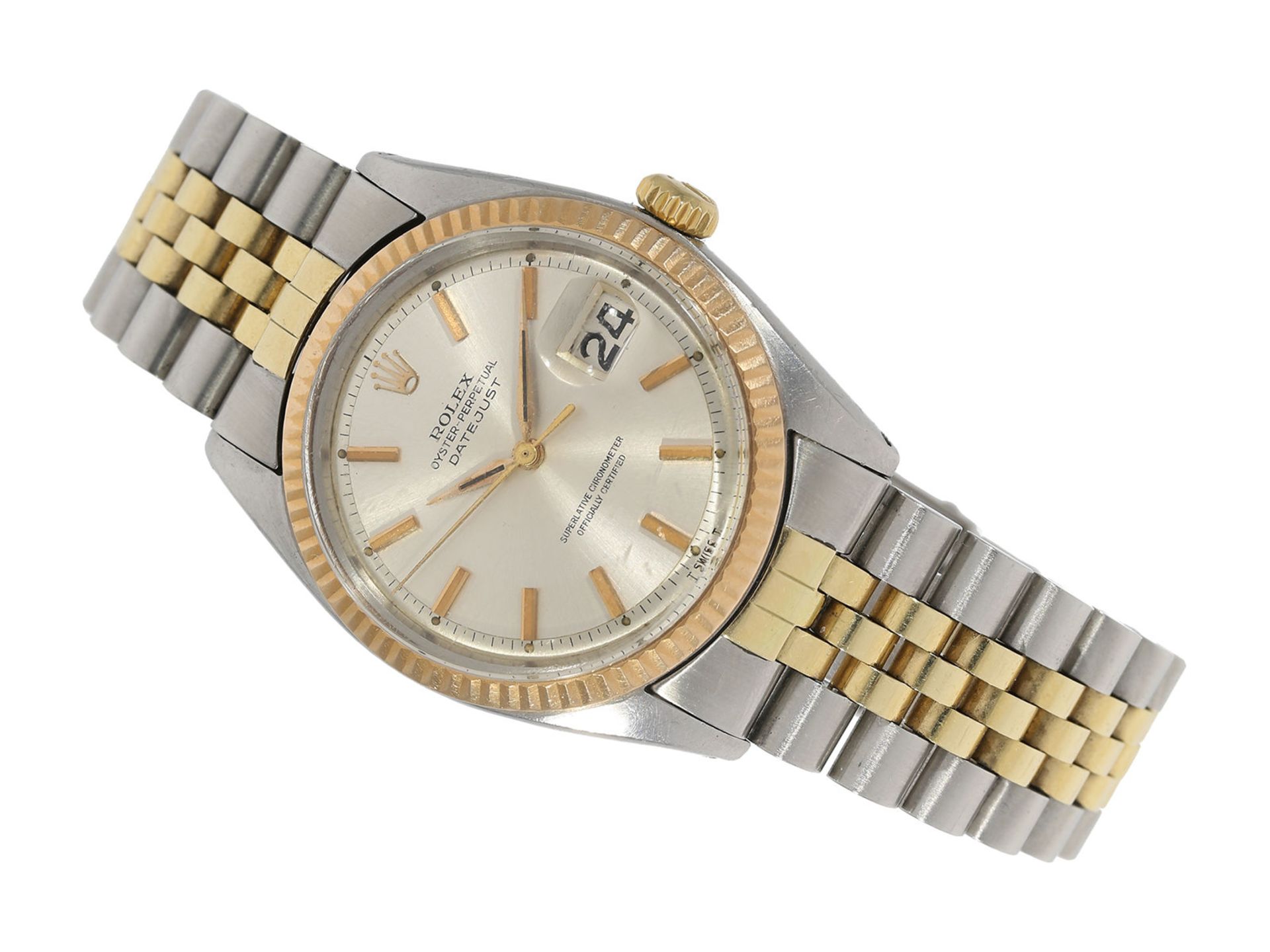 Wristwatch: vintage Rolex Datejust wristwatch steel/ pink gold, Ref. 1601, from the 60s, service