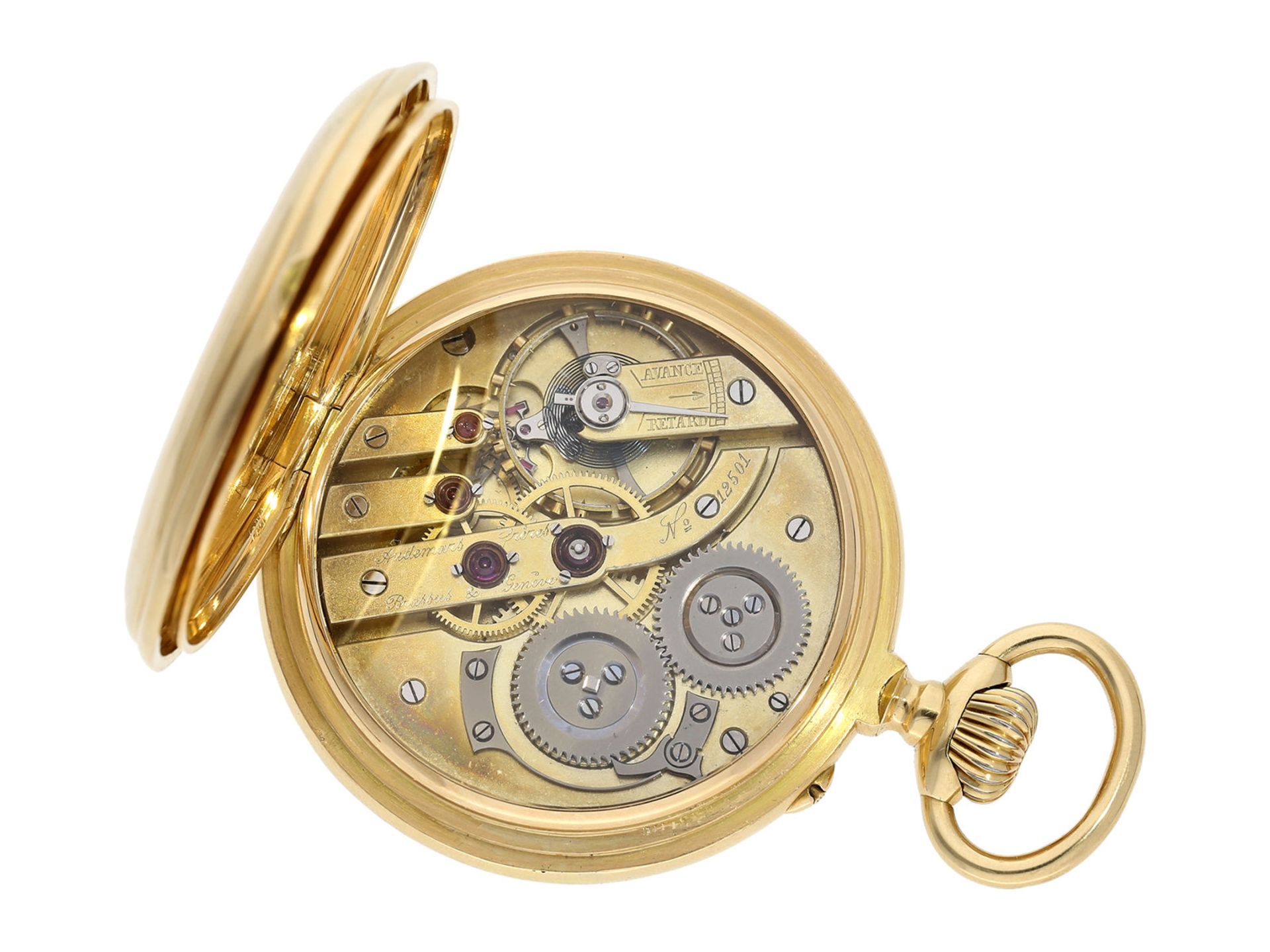 Pocket watch: exquisite pocket watch chronometer No. 12501, manufactured by Audemars for the Russian - Bild 2 aus 6