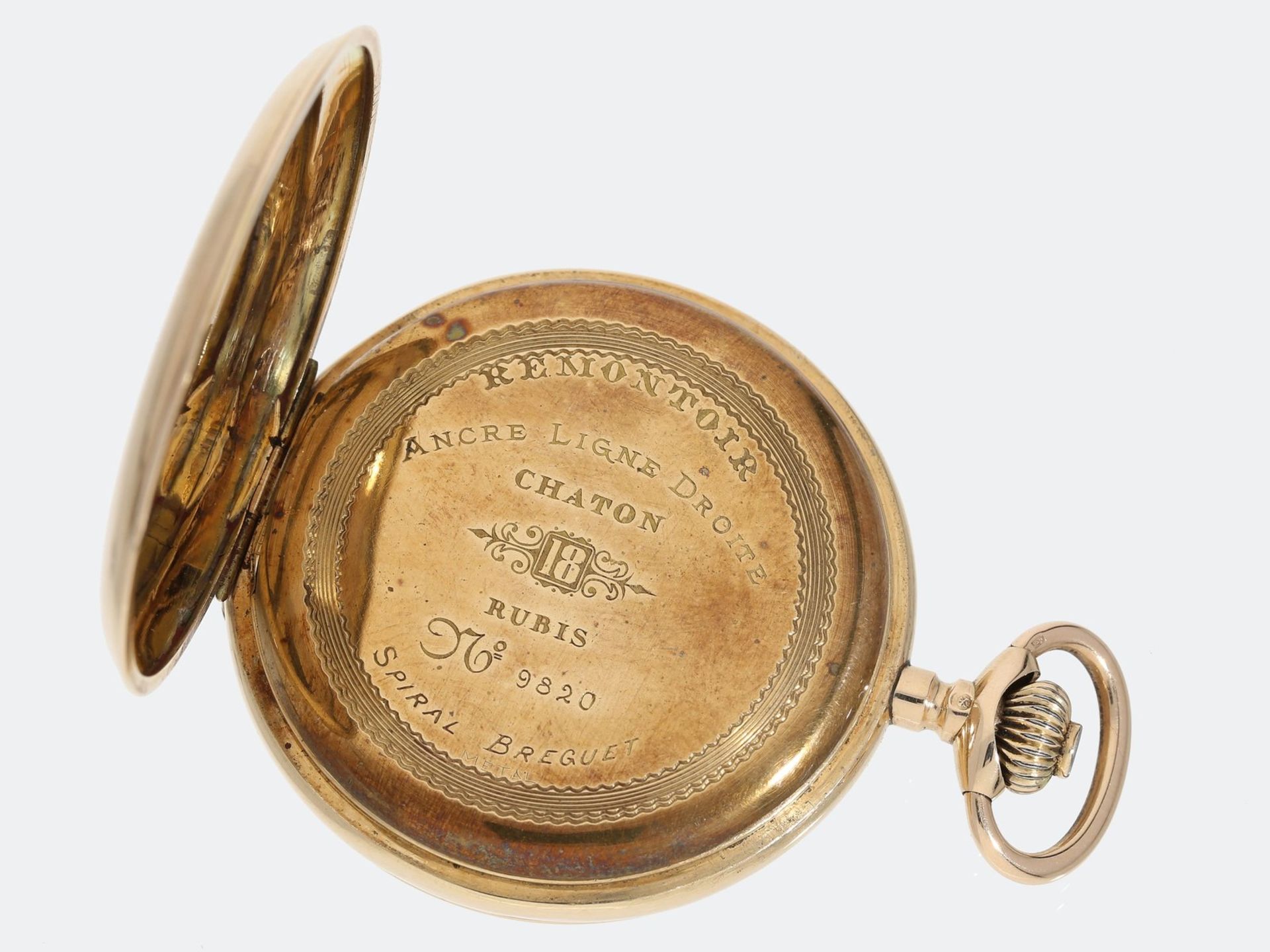 Taschenuhr: goldene Savonnette, um 1900 - Image 3 of 4