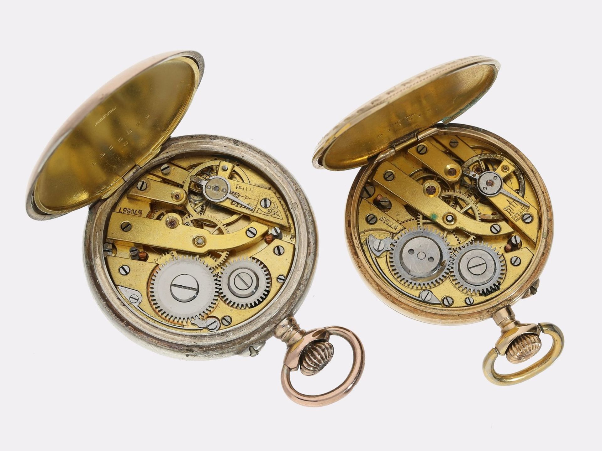 Taschenuhr: Konvolut von 2 Damenuhren, um 1900 - Bild 3 aus 3