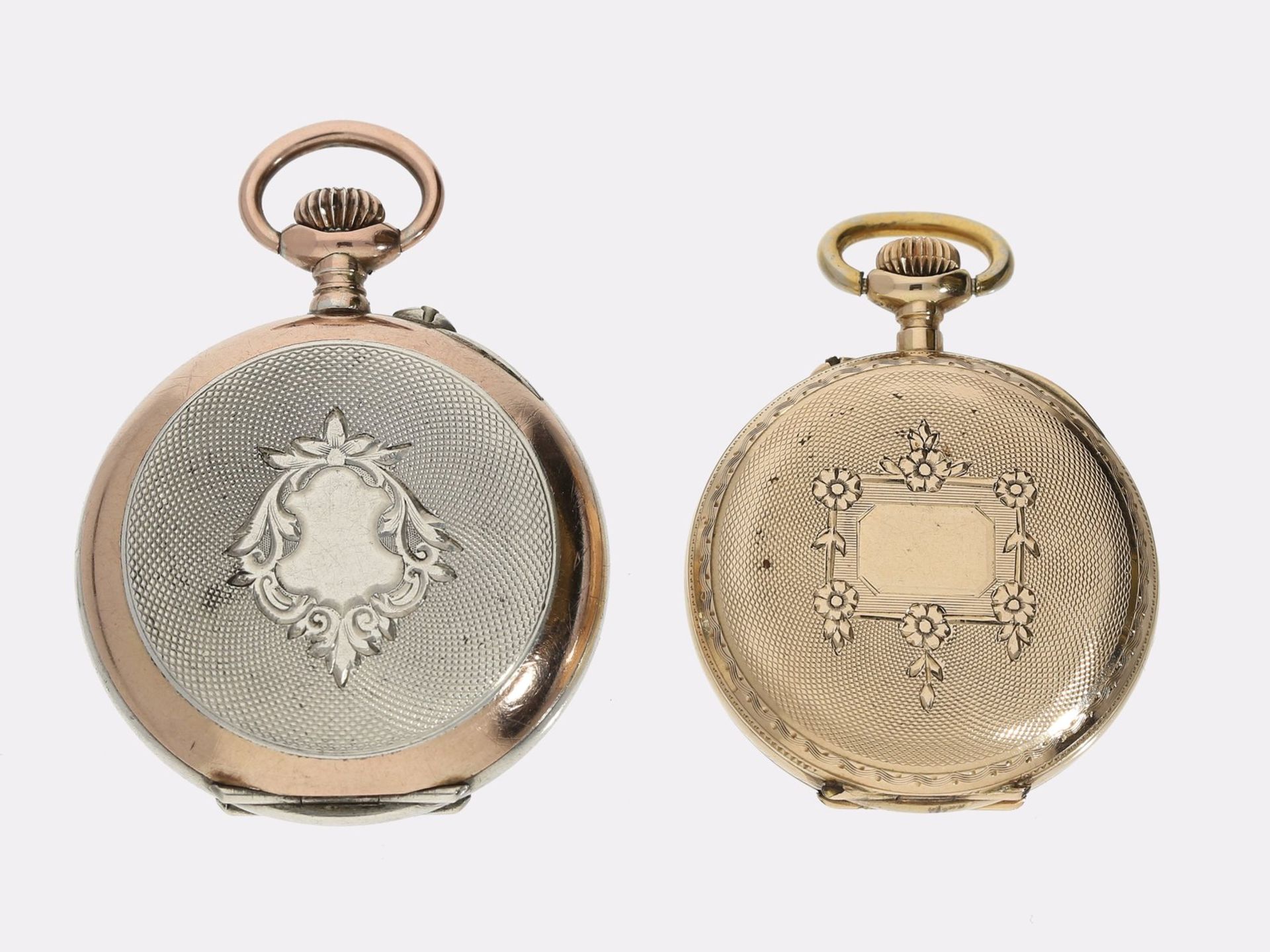 Taschenuhr: Konvolut von 2 Damenuhren, um 1900 - Bild 2 aus 3