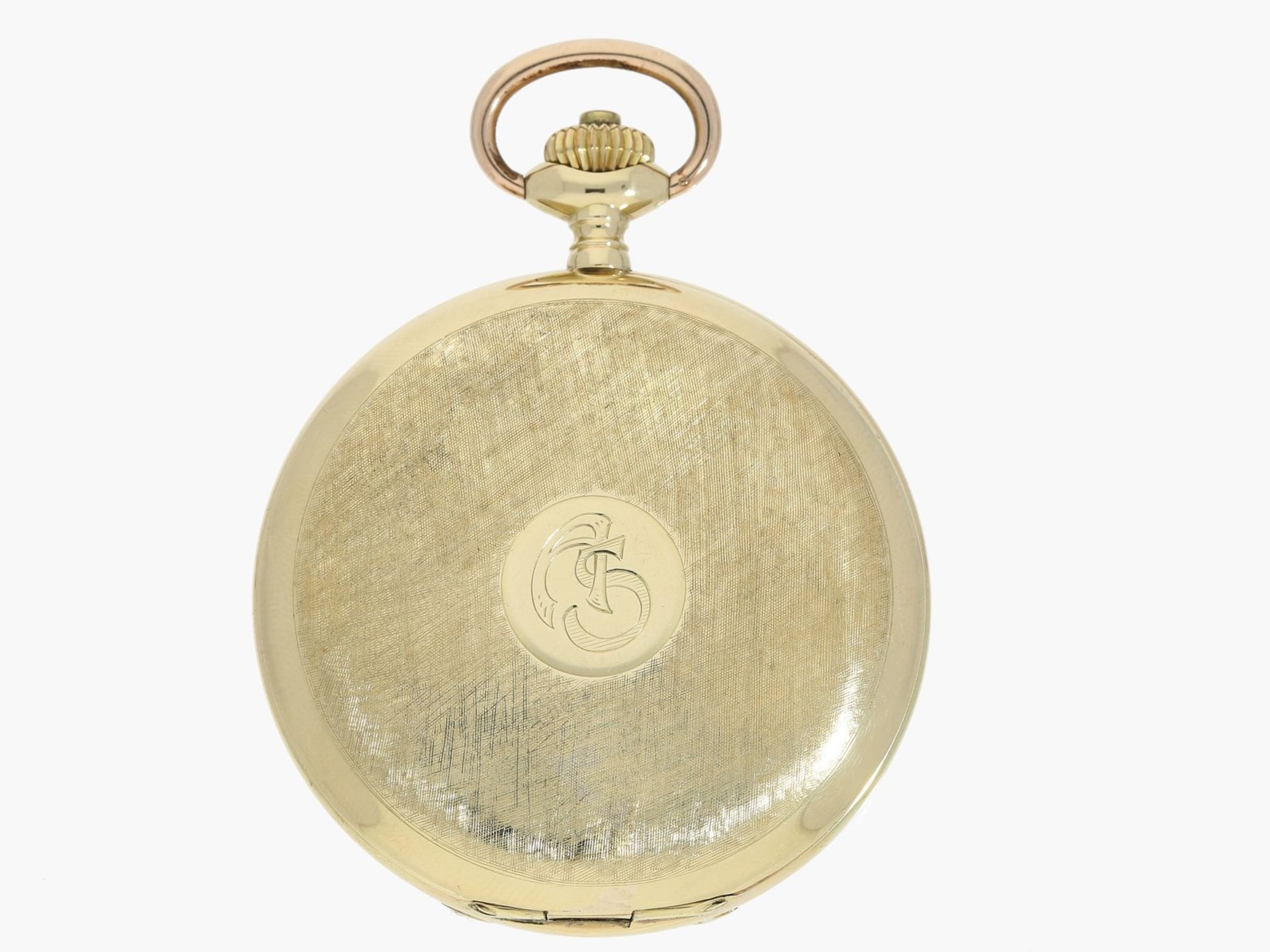 Taschenuhr: goldene Savonnette, Schweiz ca. 1910 - Bild 2 aus 3