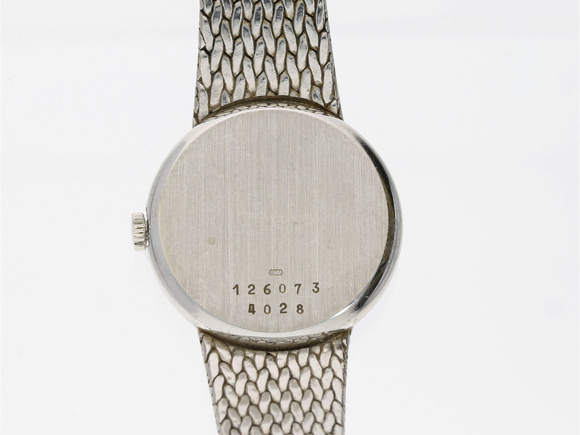 Armbanduhr: interessante weißgoldene vintage Armbanduhr von Chopard, 18K Gold< - Bild 2 aus 2