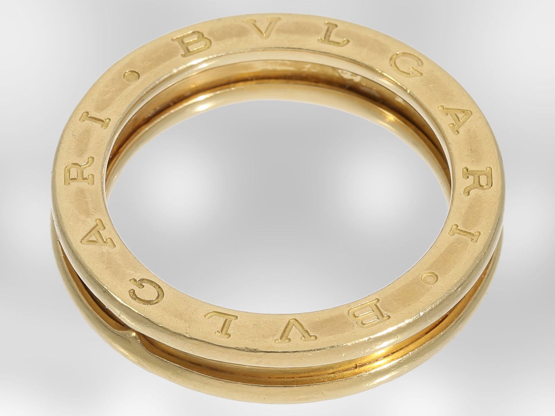 Ring: Bvlgari, Gelbgoldring B.zero1 im Original-Etui und Verpackung, 18K Gold - Bild 2 aus 4