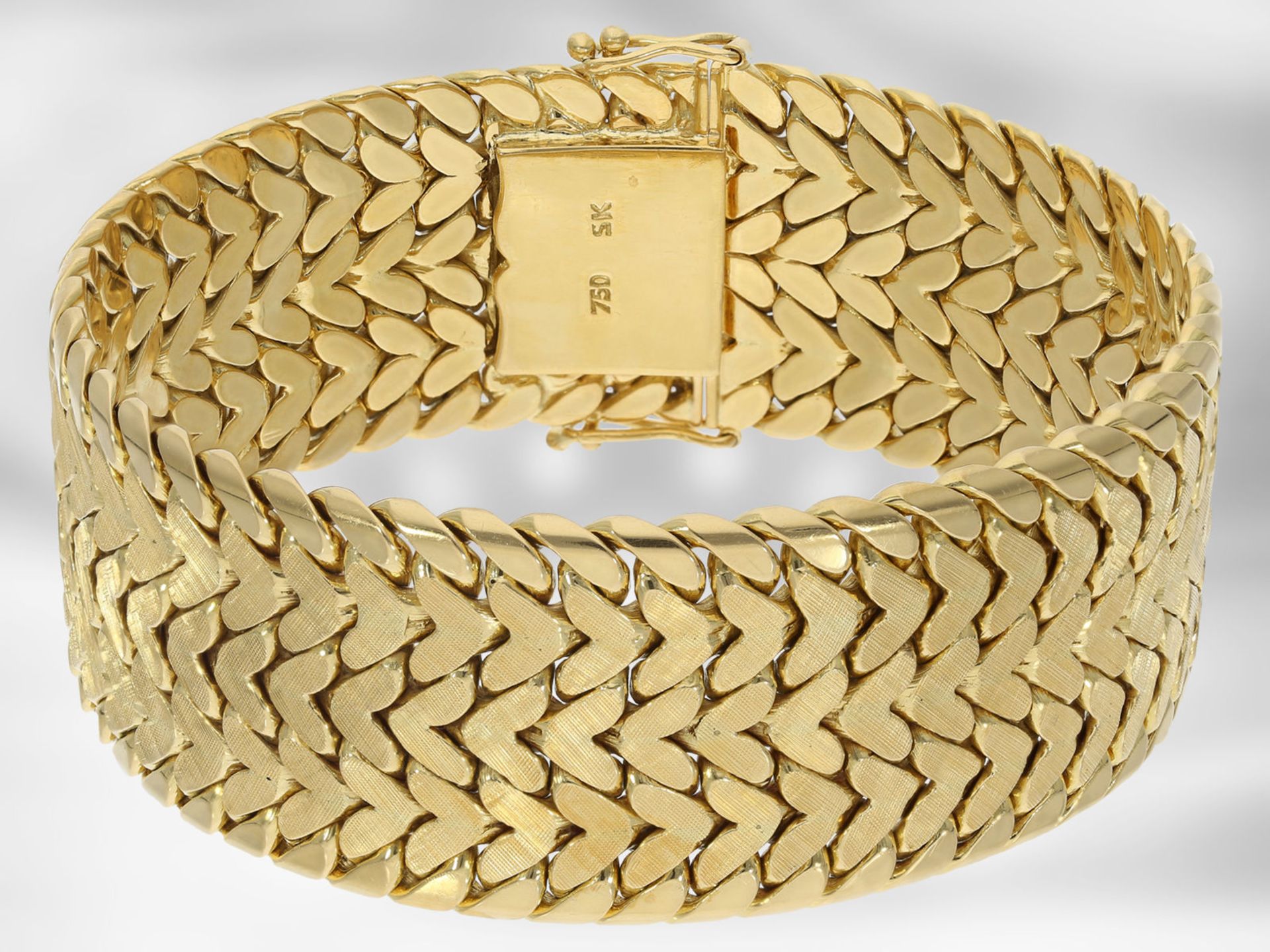 Armband: breites schweres vintage Armband, 18K Gelbgold