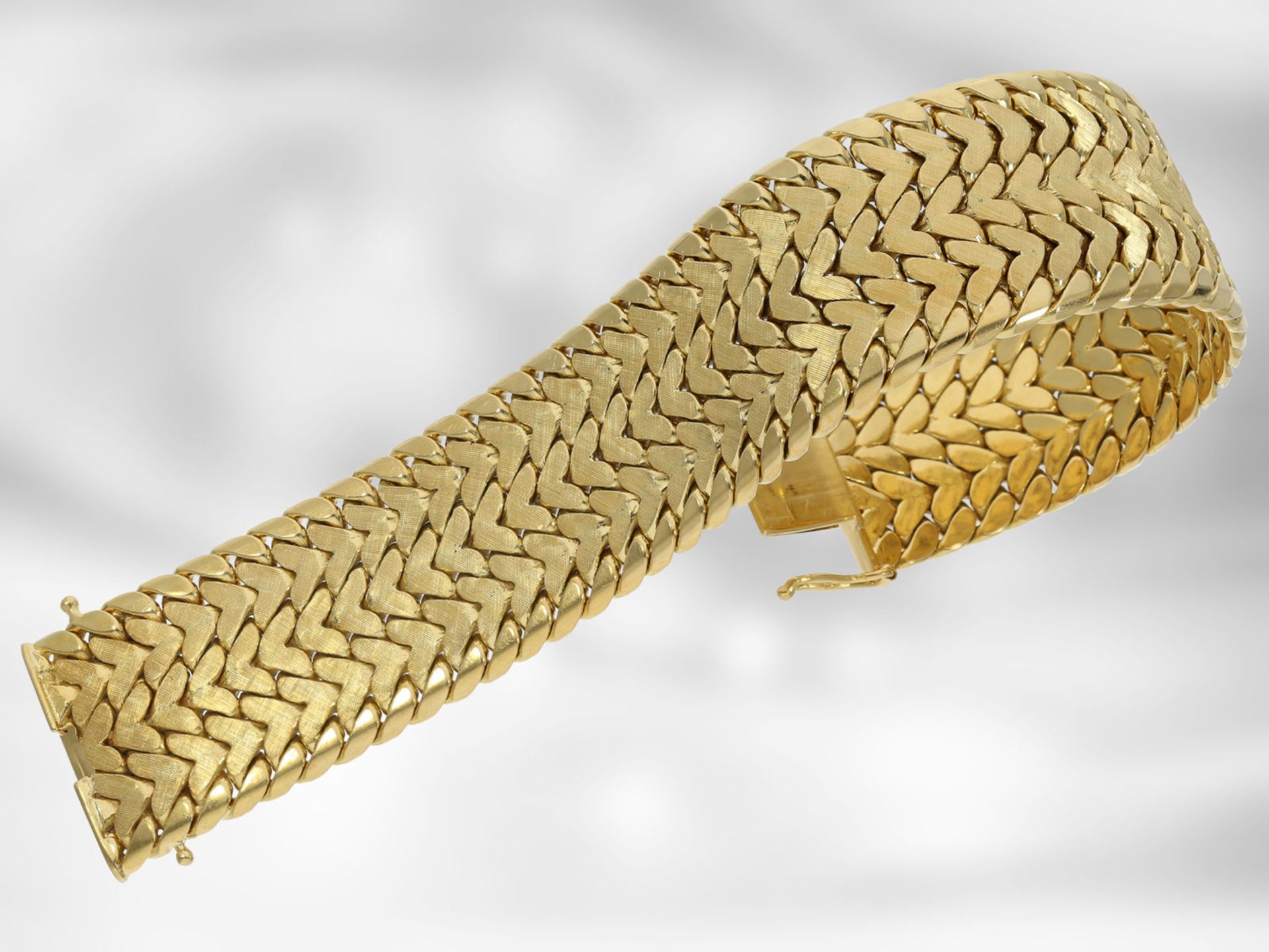 Armband: breites schweres vintage Armband, 18K Gelbgold - Image 3 of 4