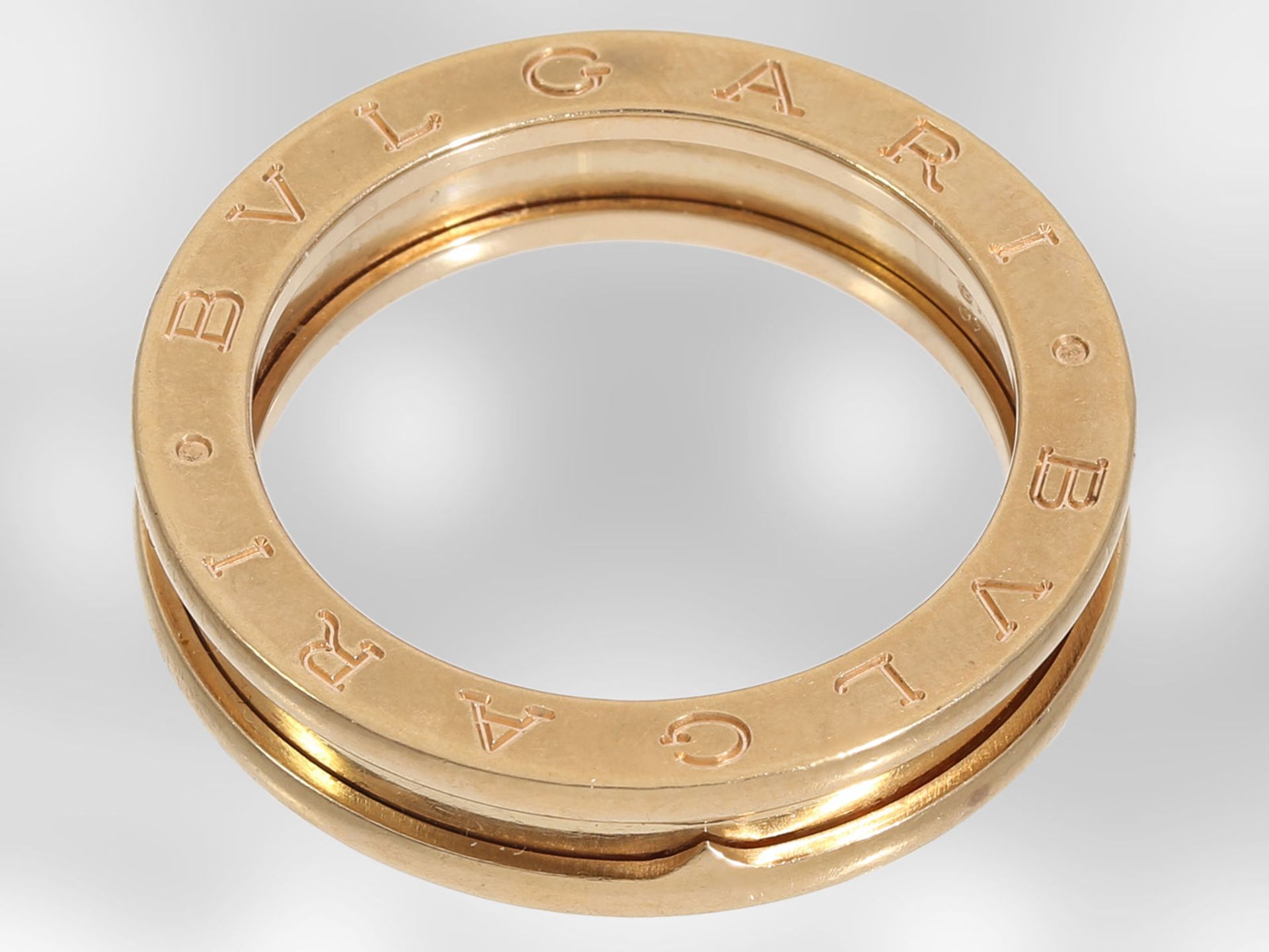 Ring: Bvlgari, Roségoldring B.zero1 im Original-Etui und Verpackung, 18K Gold - Bild 2 aus 4