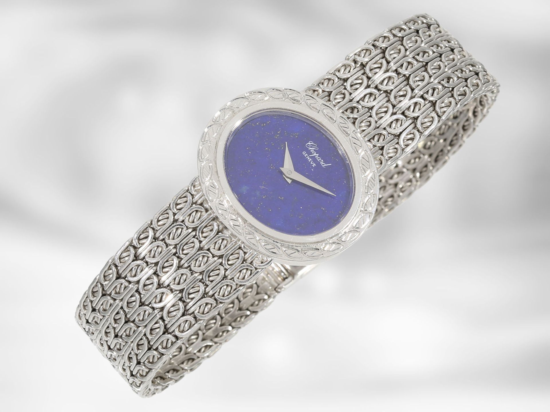 Armbanduhr: seltene Chopard Designeruhr mit Lapislazuli-Zifferblatt, Ref. 5036-1, Rarität aus den - Image 2 of 4