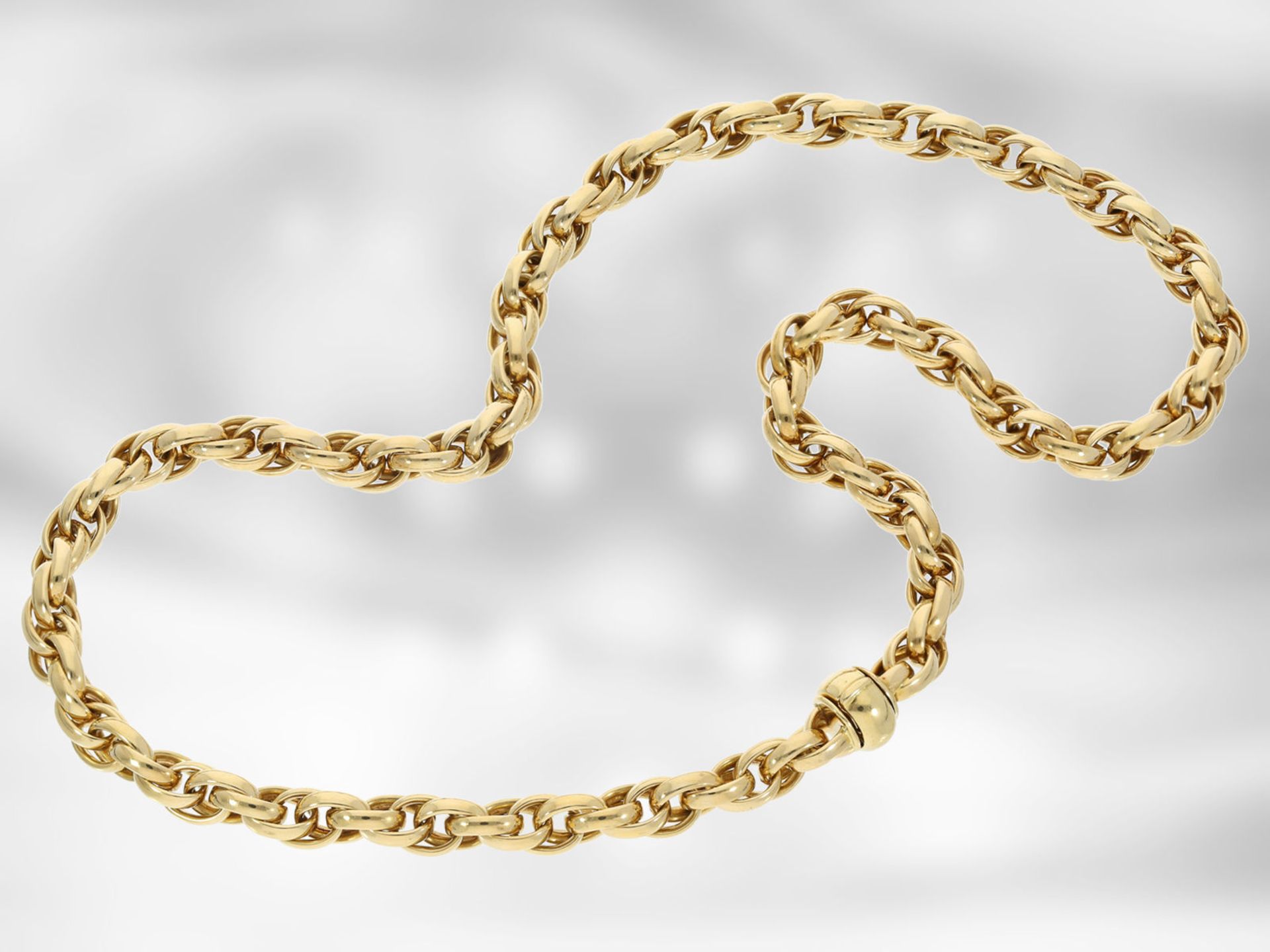 Kette/Collier: hochwertige dekorative Gelbgoldkette, 18K Gold - Bild 2 aus 4