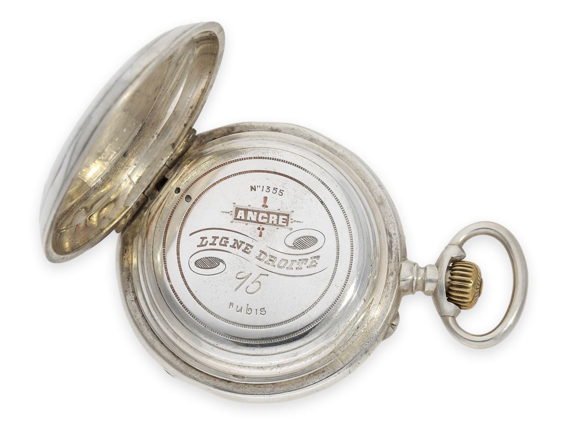 Pocket watch: rare pocket watch with concealed erotic automaton, Switzerland ca. 1890 - Bild 4 aus 6
