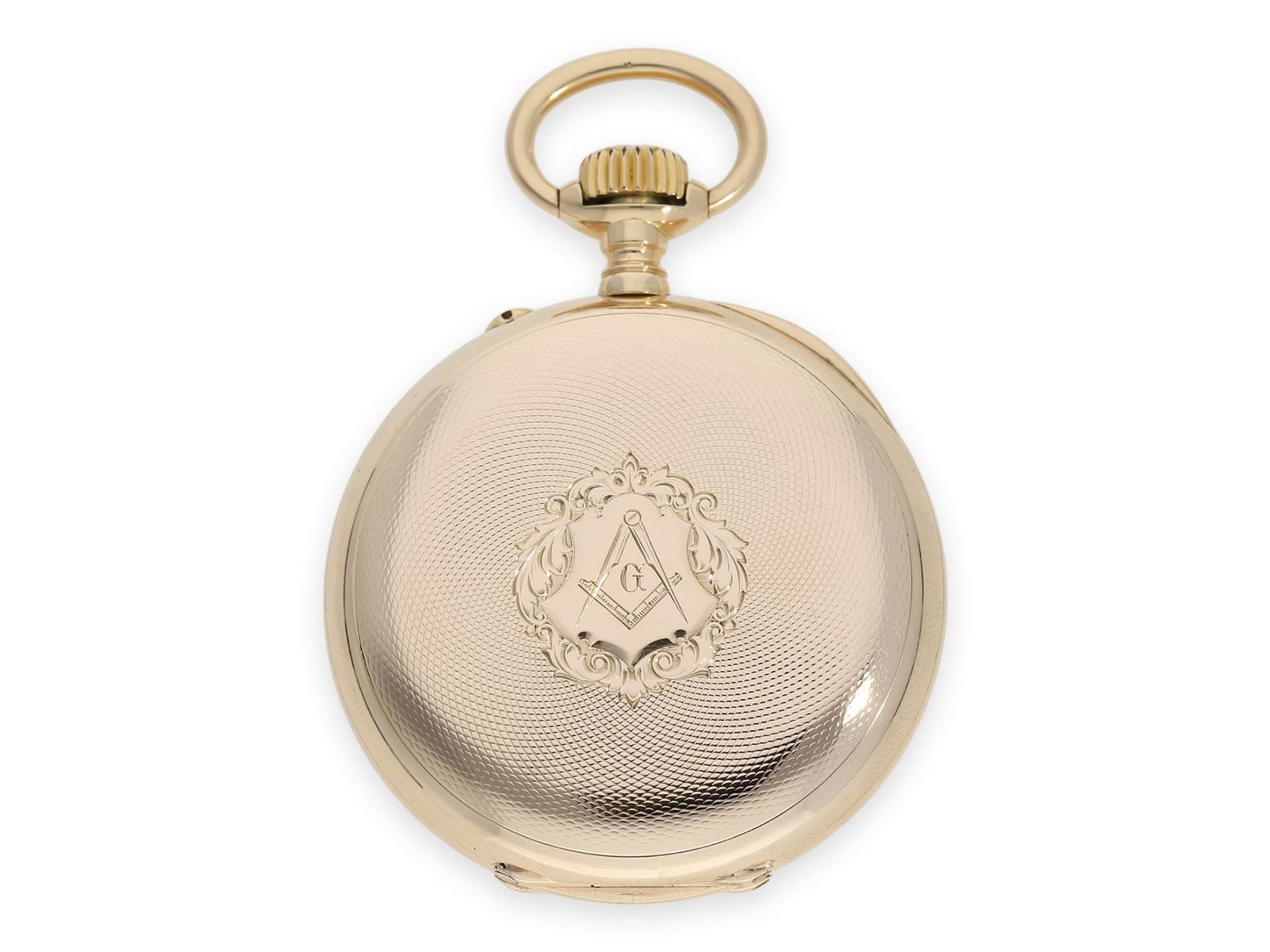 Pocket watch: heavy Swiss chronometer, precision masonic pocket watch, Audemars Freres No. 46438, - Bild 6 aus 6