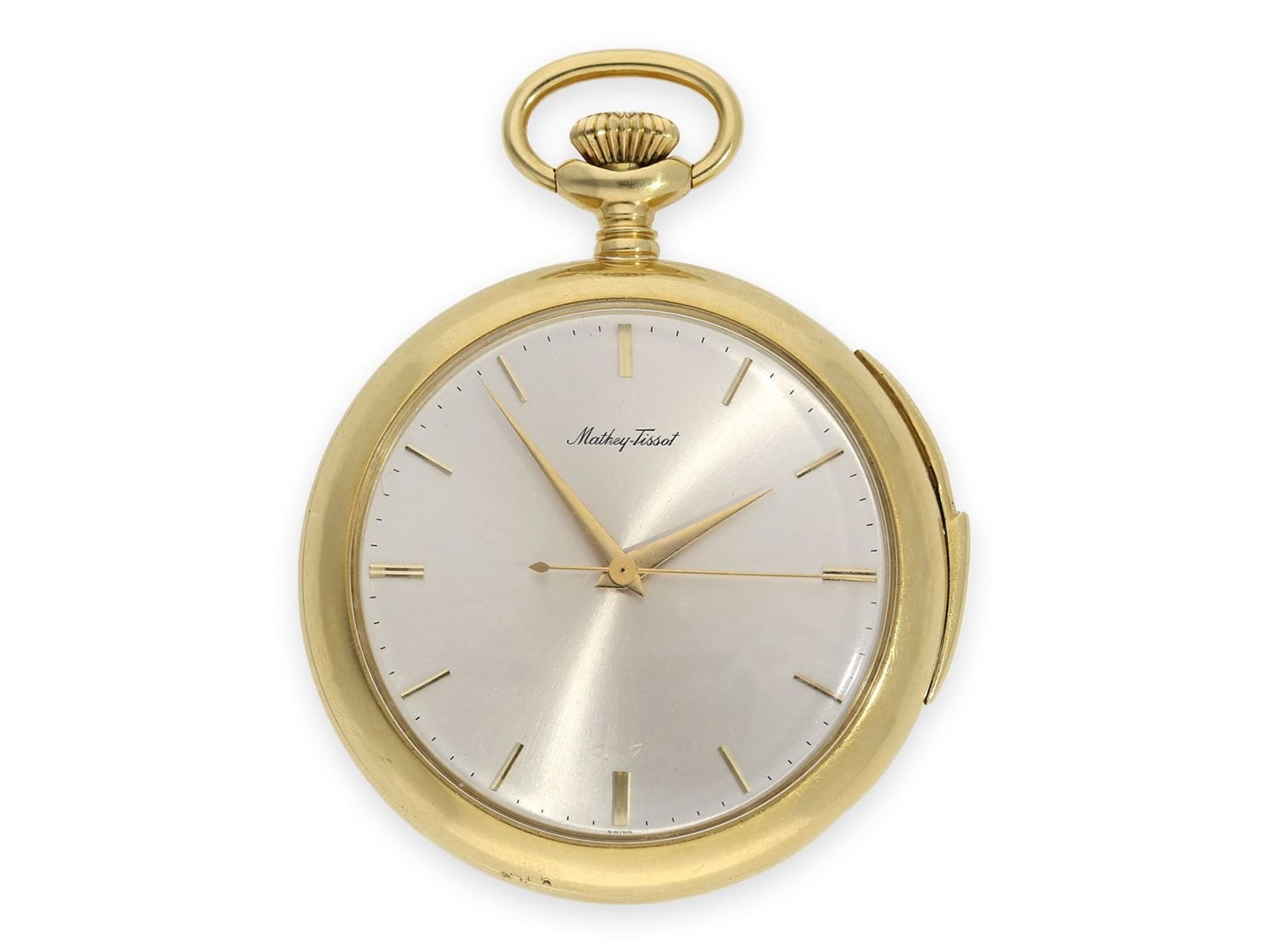 Pocket watch: very rare heavy 18K pocket watch minute repeater with centre seconds, exquisite