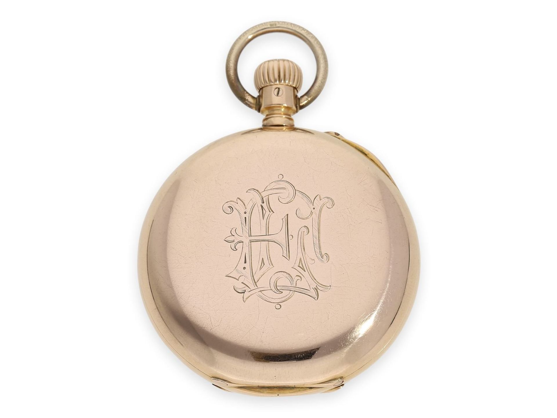 Pocket watch: early pink gold pocket watch by A. Lange & Söhne Glashütte, No.26080, made for the - Bild 6 aus 7