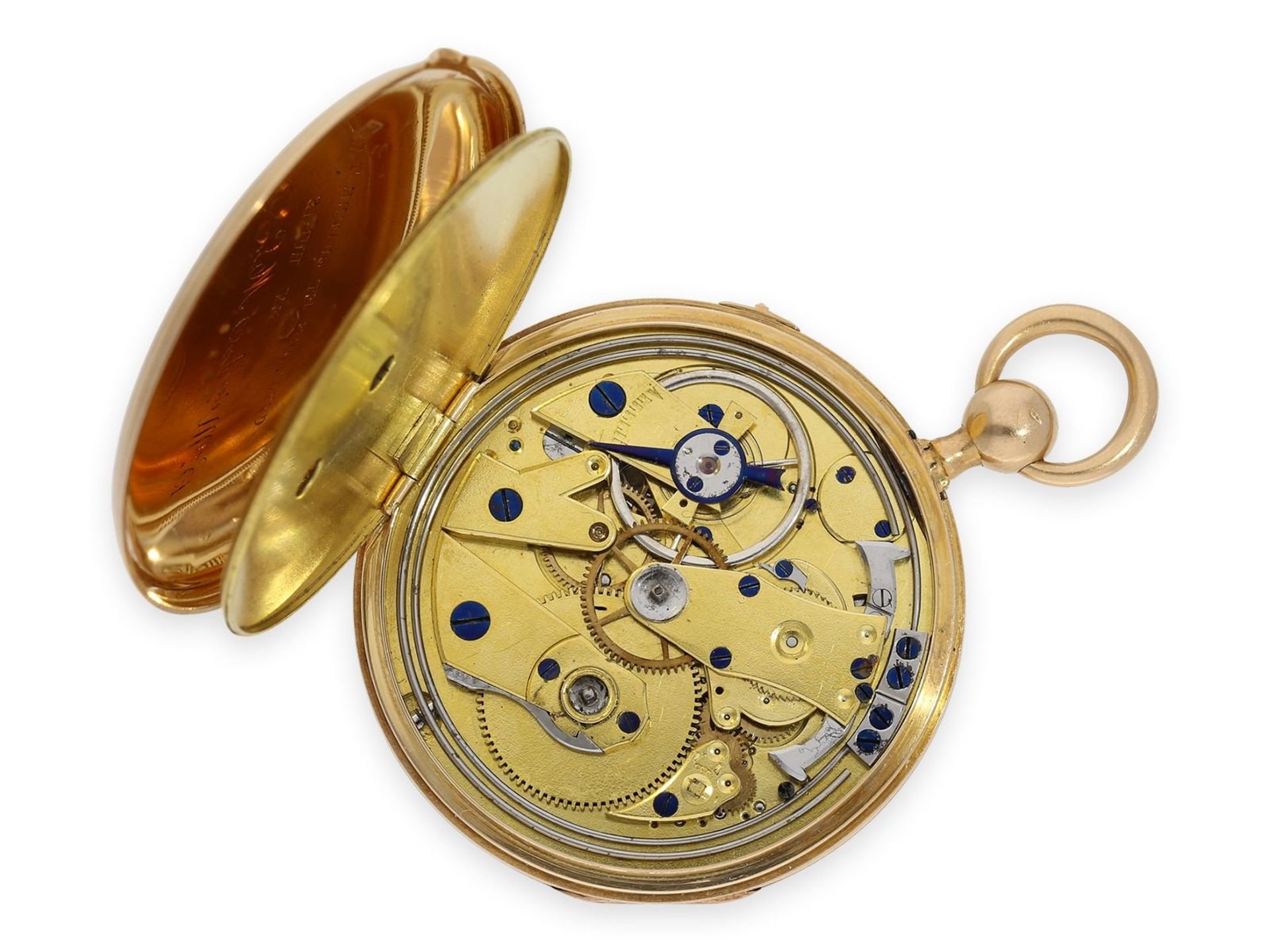 Pocket watch: very fine pink gold quality Lepine, repeater, important watchmaker, Köppen Paris, - Bild 2 aus 6