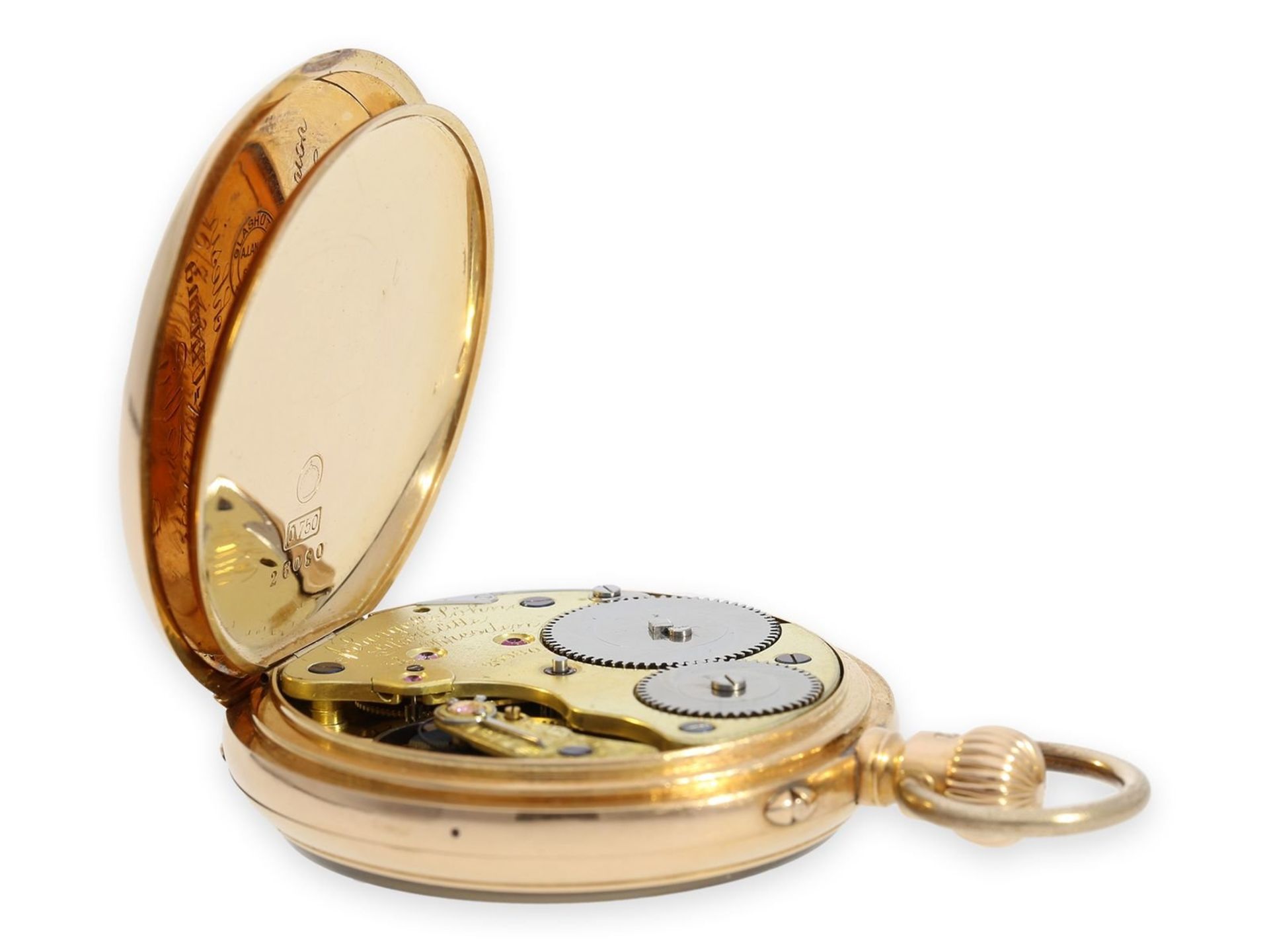 Pocket watch: early pink gold pocket watch by A. Lange & Söhne Glashütte, No.26080, made for the - Bild 3 aus 7