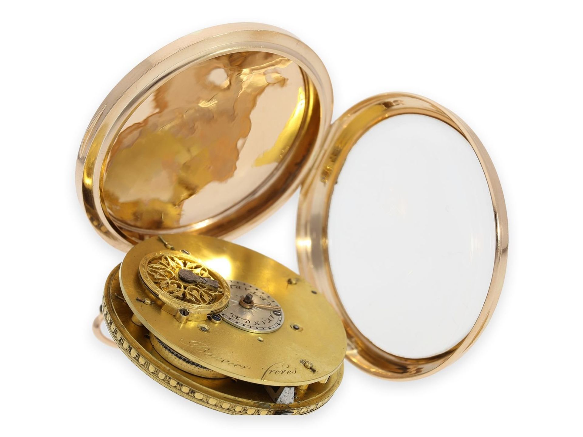 Pocket watch: important and extremely rare gold automaton pocket watch "The Wandering Theatre", - Bild 3 aus 10