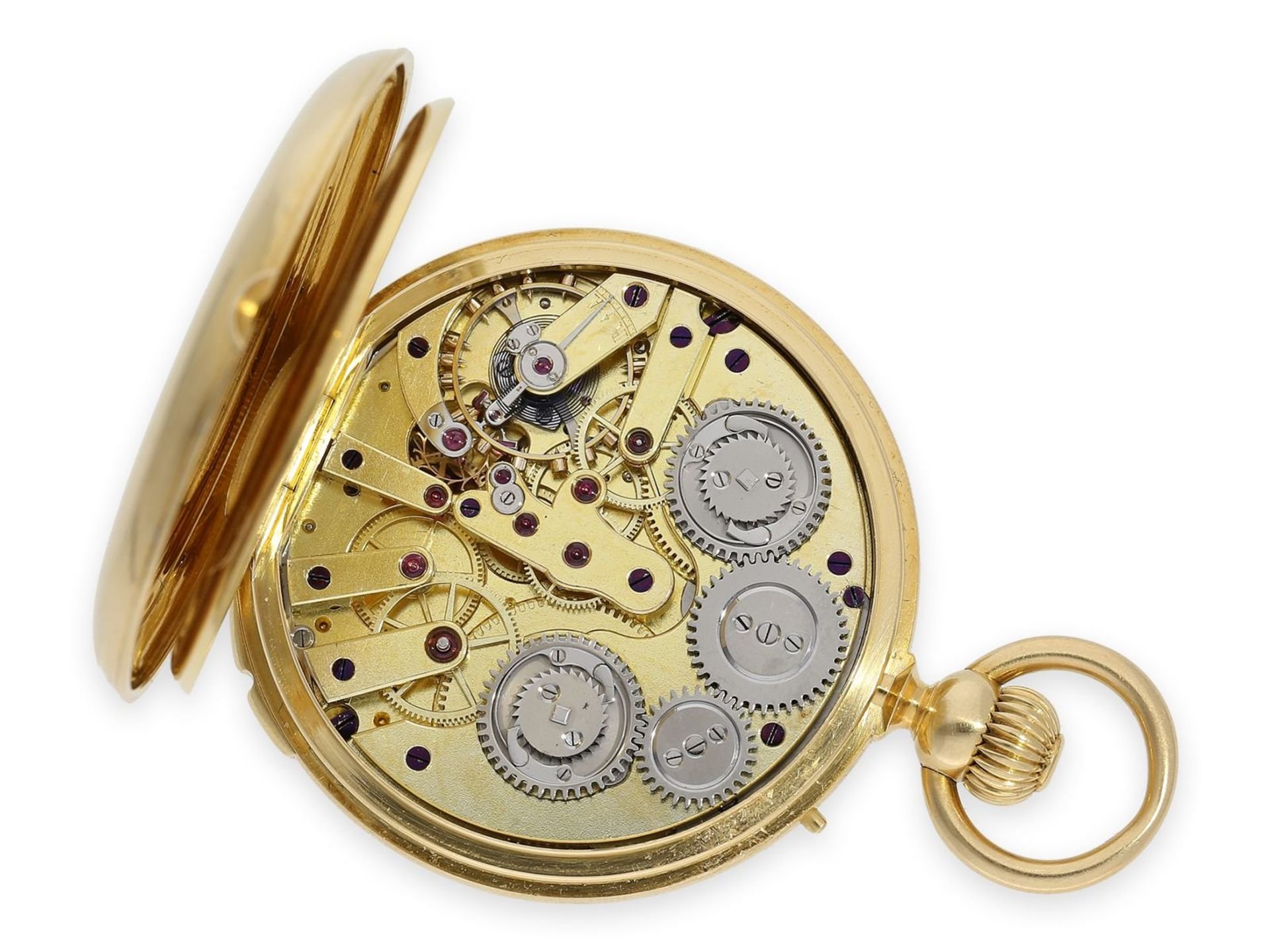 Pocket watch: very fine Lepine with seconde morte and rare winding mechanism, Martin & - Bild 2 aus 6