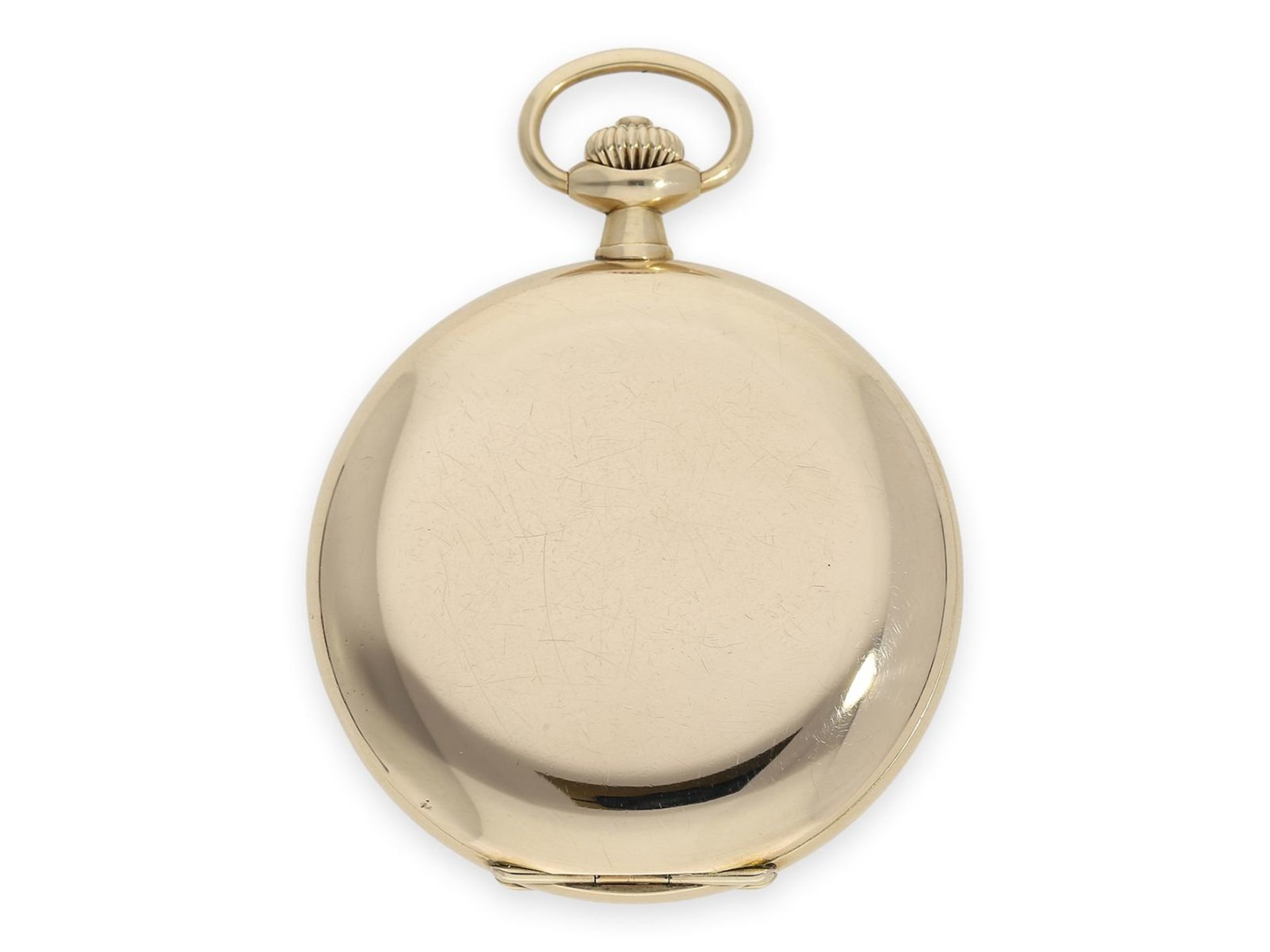Pocket watch: very well preserved A. Lange & Söhne gold hunting case watch, Glashütte 1920-1925, - Bild 8 aus 9
