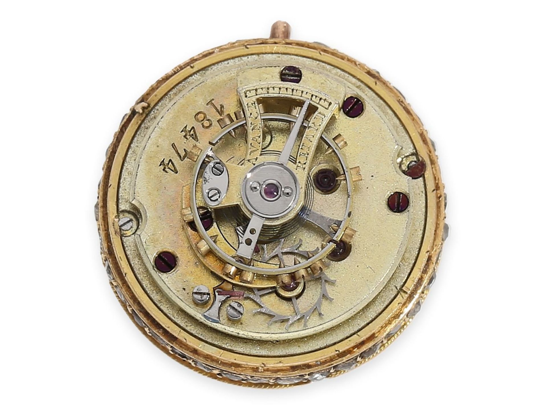 Form watch/ pendant watch: exquisite "Boule de Geneve" ball form watch with granulation and - Bild 5 aus 6