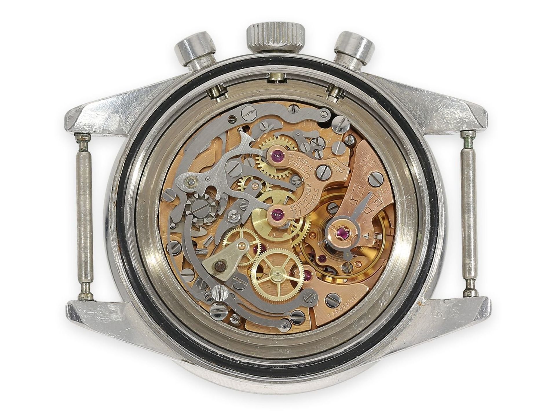 Wristwatch: Omega rarity, chronograph "SPEEDMASTER ED WHITE - TROPICAL DIAL ", Ref. 105003-65, ca. - Bild 4 aus 4