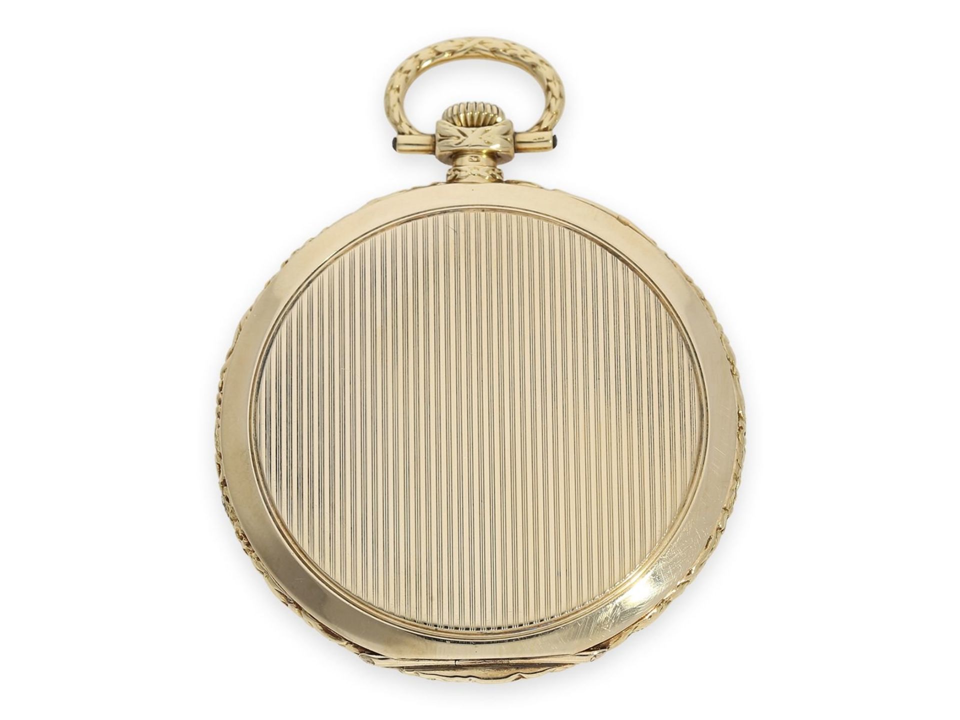 Pocket watch: extremely elegant and very fine Art Deco dress watch in the very rare chronometer - Bild 5 aus 5