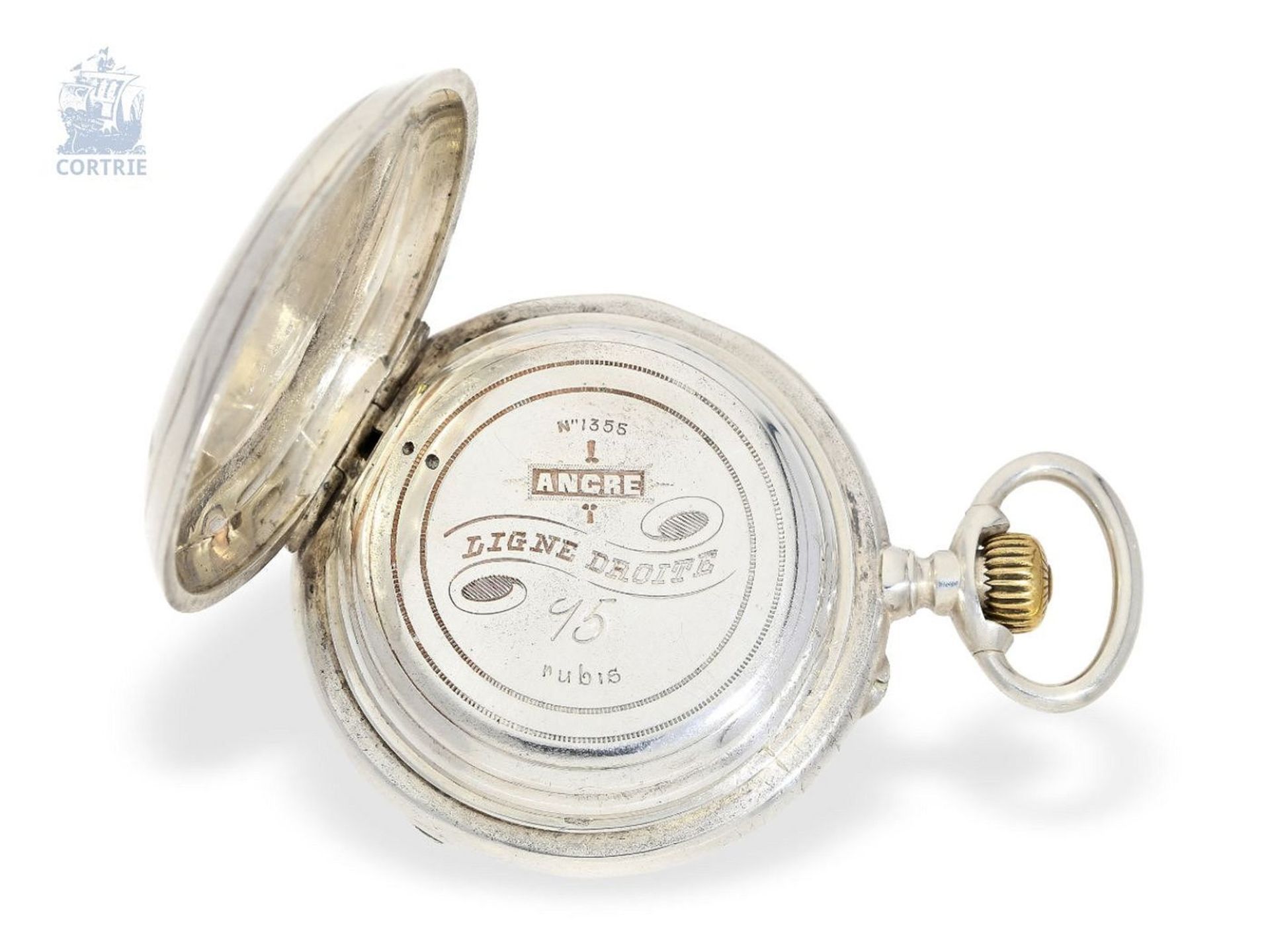 Pocket watch: rare pocket watch with concealed erotic automaton, Switzerland ca. 1890 - Bild 2 aus 6