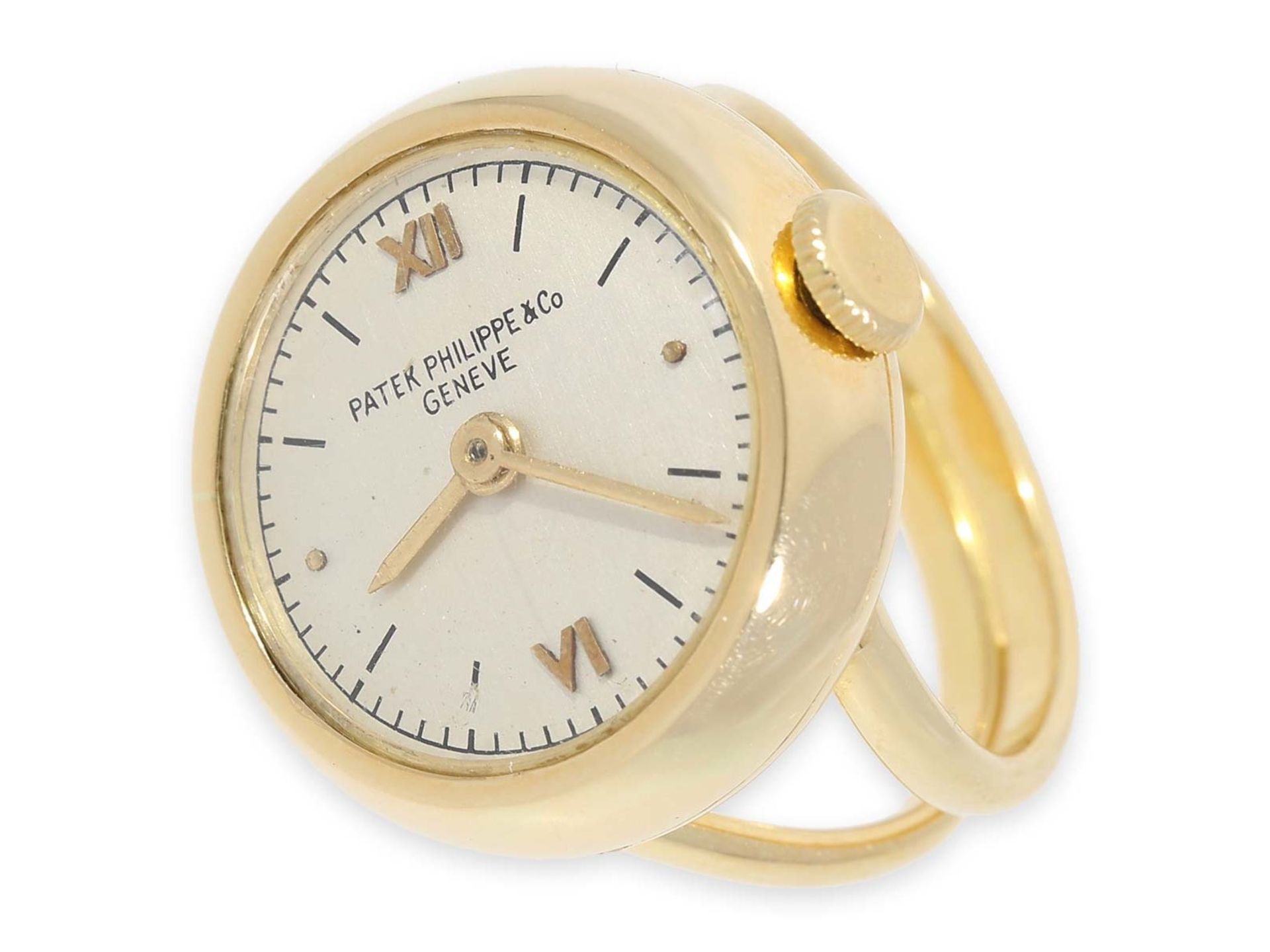 Ring watch: extraordinary ring watch, signed Patek Philippe, probably from the 30s