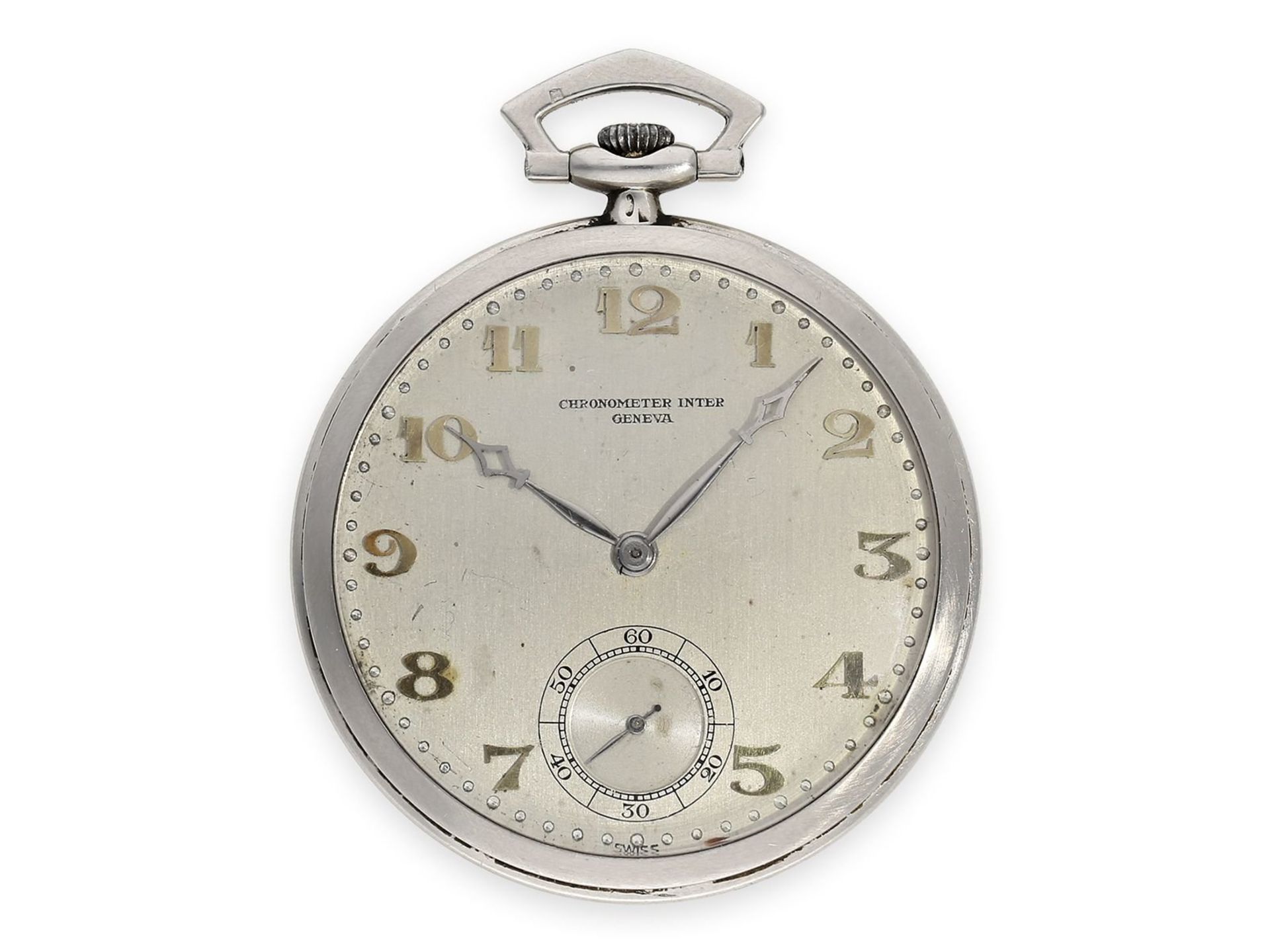 Pocket watch: exquisite platinum dress watch in Breguet style, "Chronometer Inter" Geneve, ca.