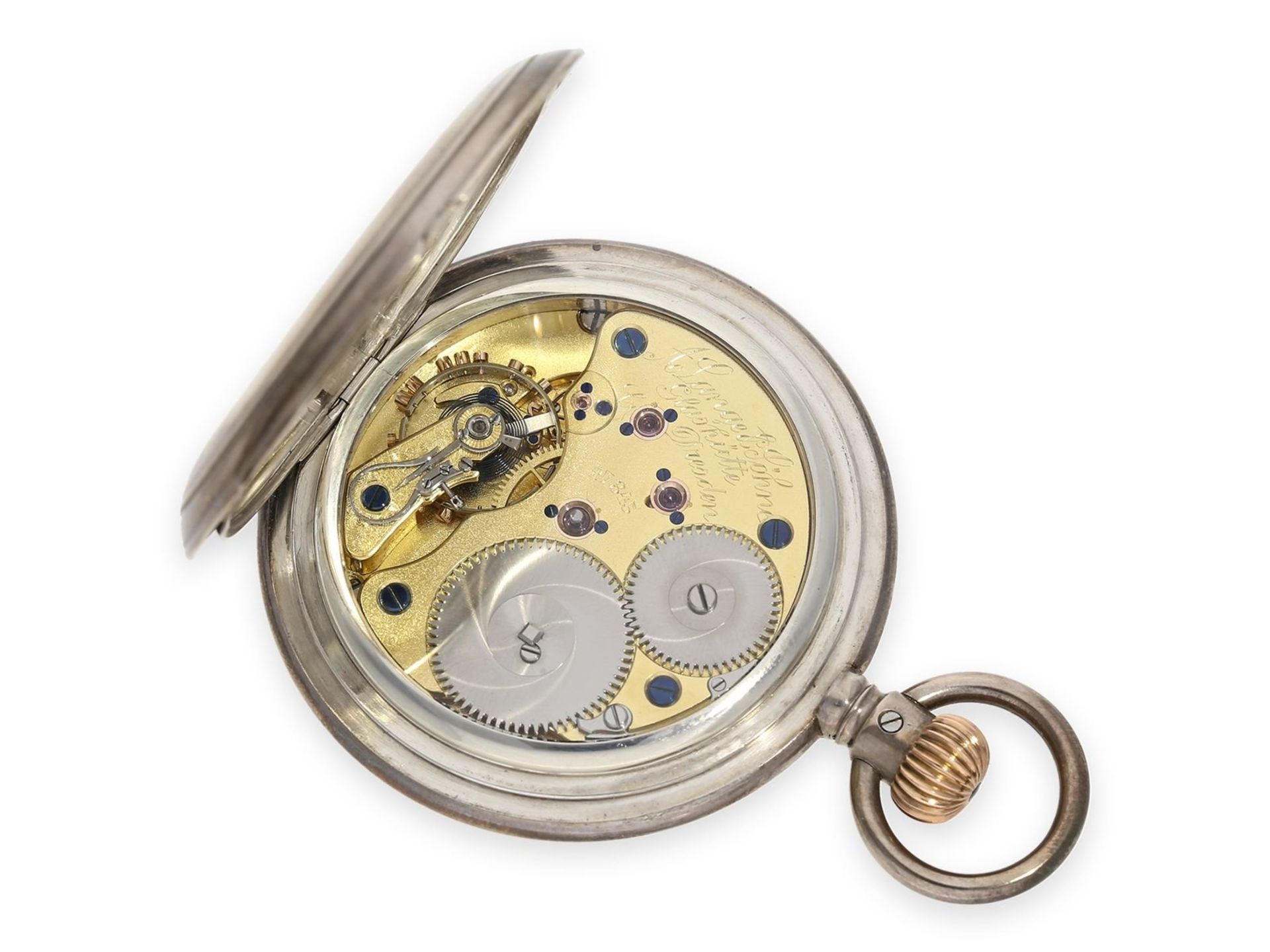 Pocket watch: Glashütte rarity, large A. Lange & Söhne hunting case watch, 1A quality in very rare - Bild 2 aus 11