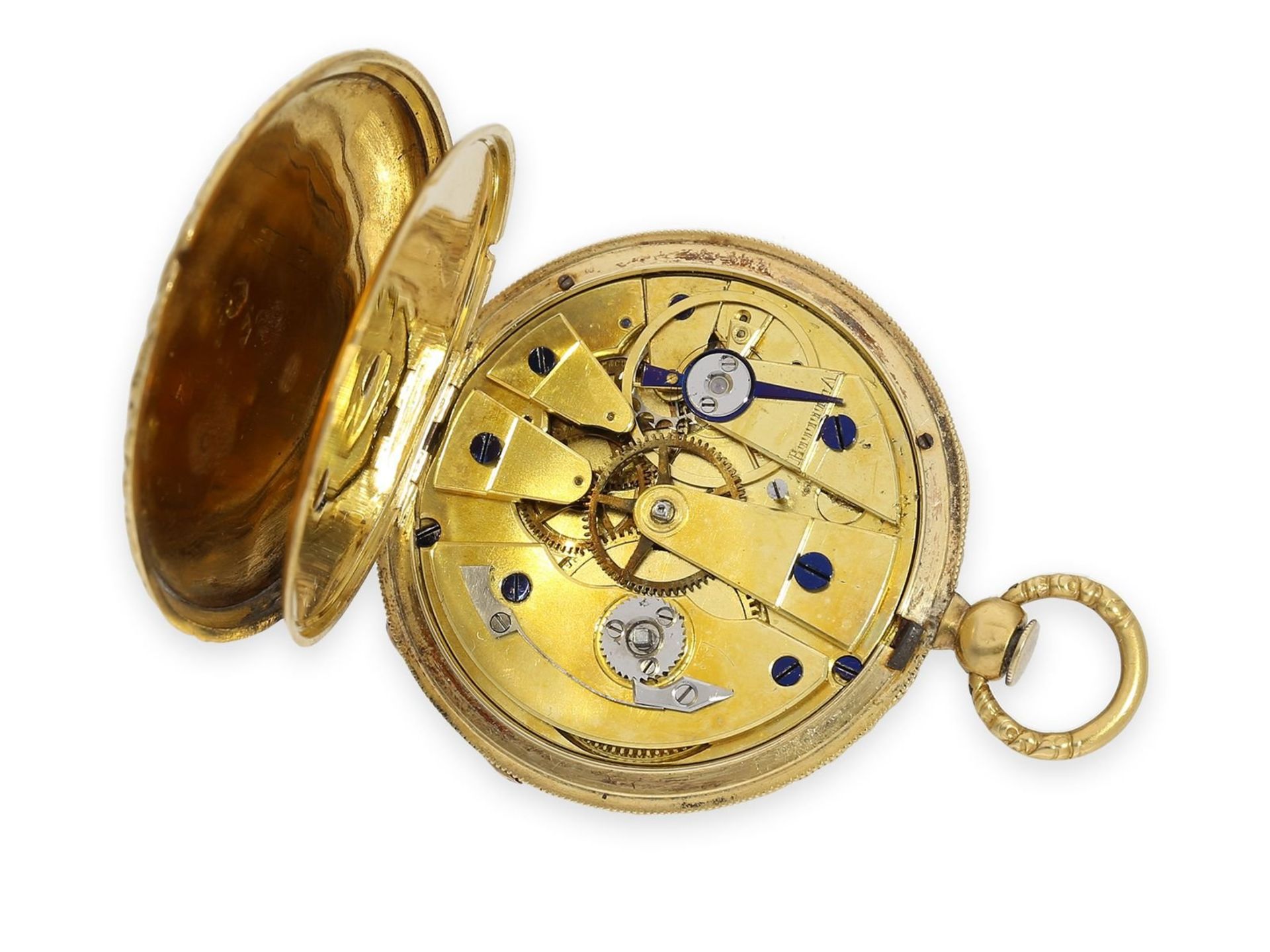 Pocket watch: ultra thin Lepine with very fine enamel painting, museum piece, Le Roy & Fils No. - Bild 8 aus 8