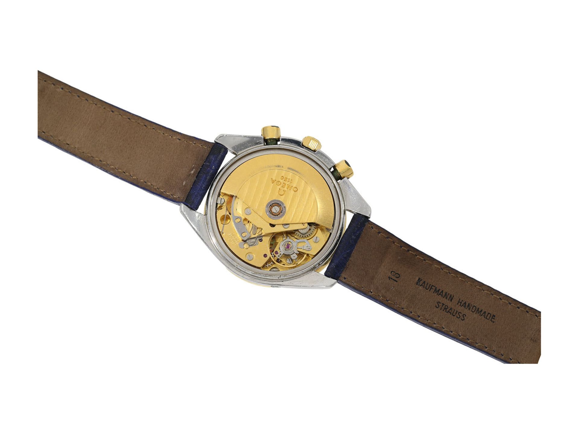 Wristwatch: rare vintage Omega chronograph with triple calendar and moon phase, Omega Speedmaster - Bild 5 aus 6