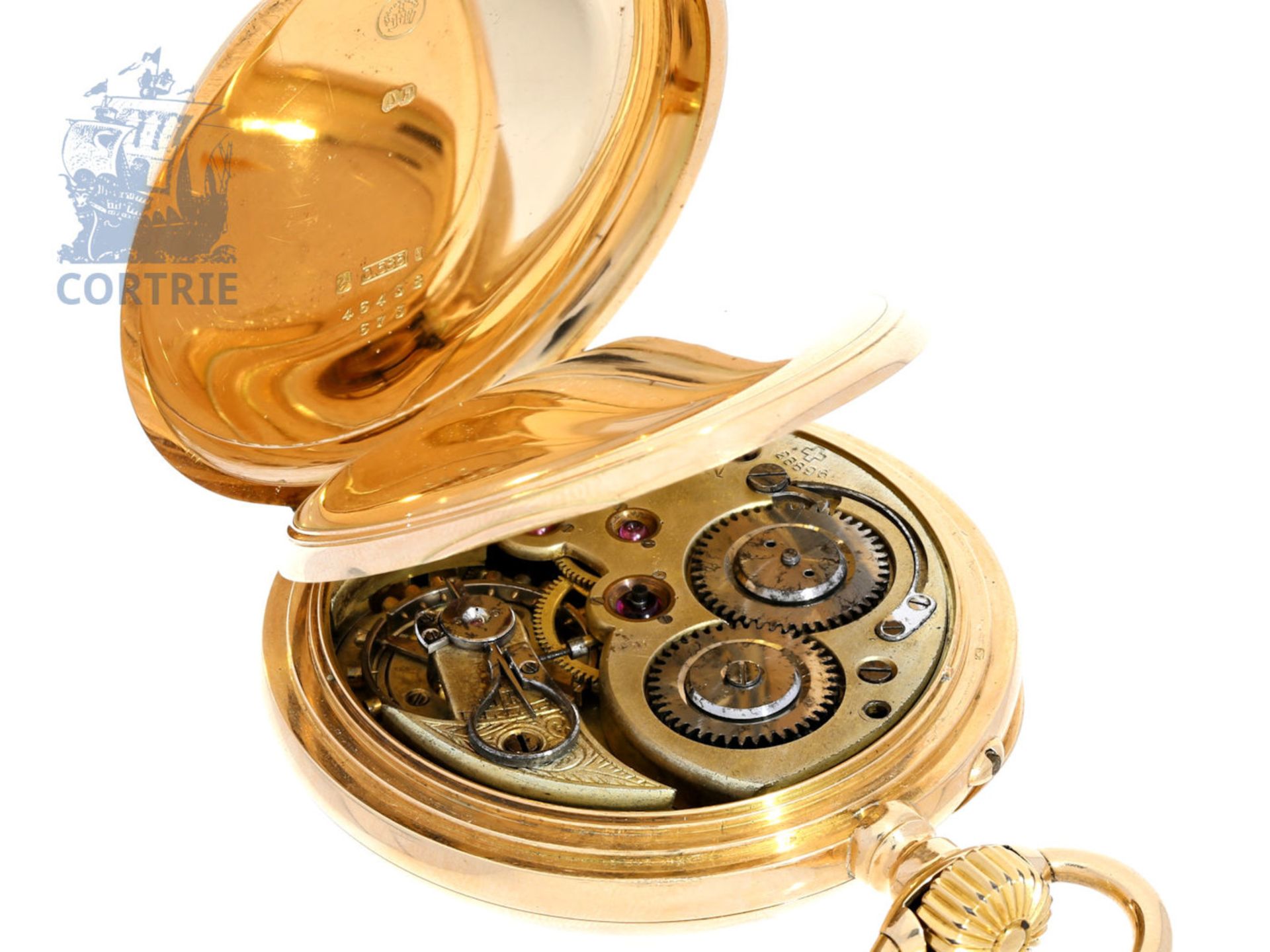 Pocket watch: heavy Swiss chronometer, precision masonic pocket watch, Audemars Freres No. 46438, - Bild 2 aus 6