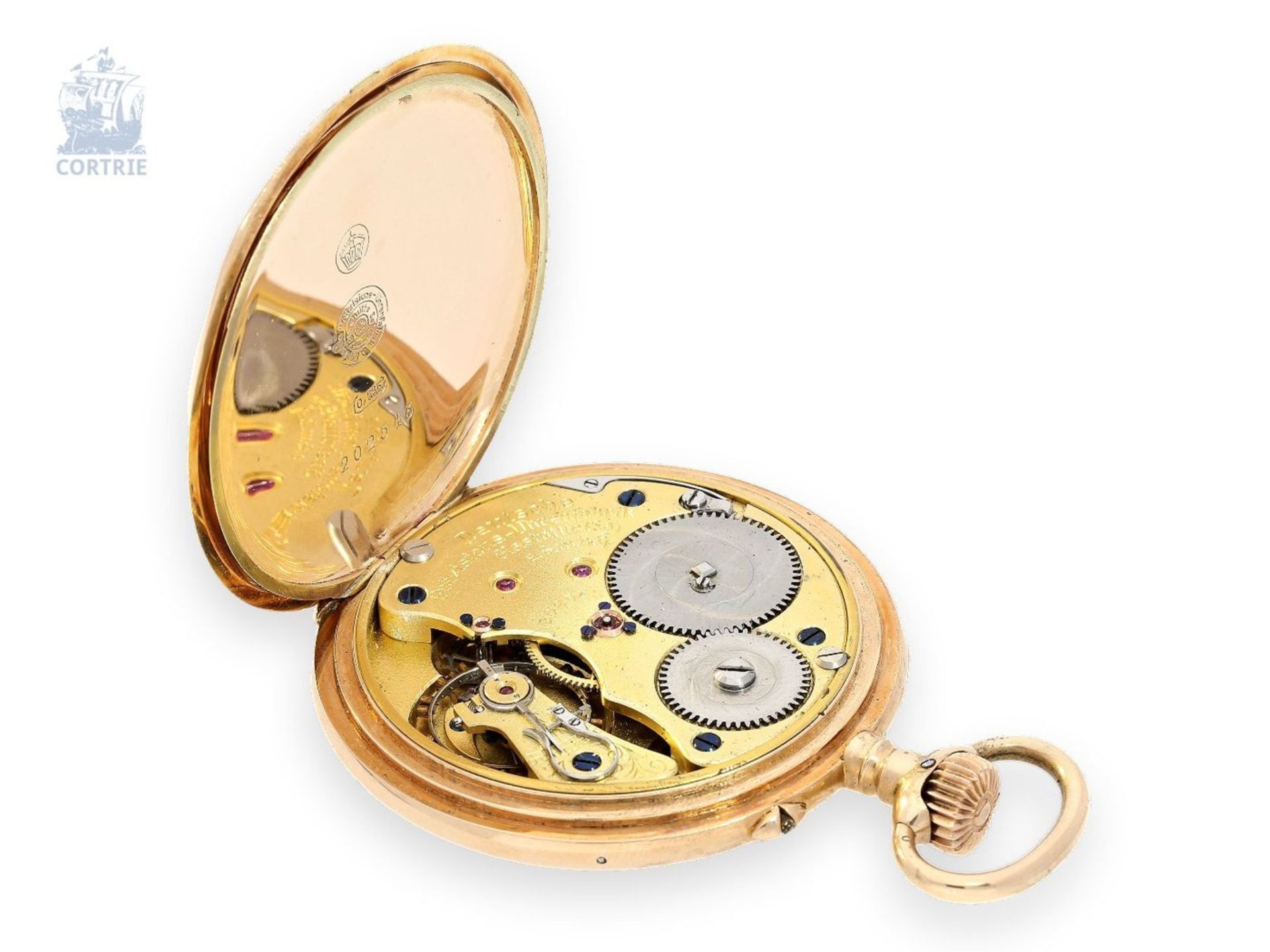 Pocket watch: Glashütte precision watch, Deutsche Präzision-Uhrenfabrik Glashütte No. 202543, ca. - Bild 2 aus 5