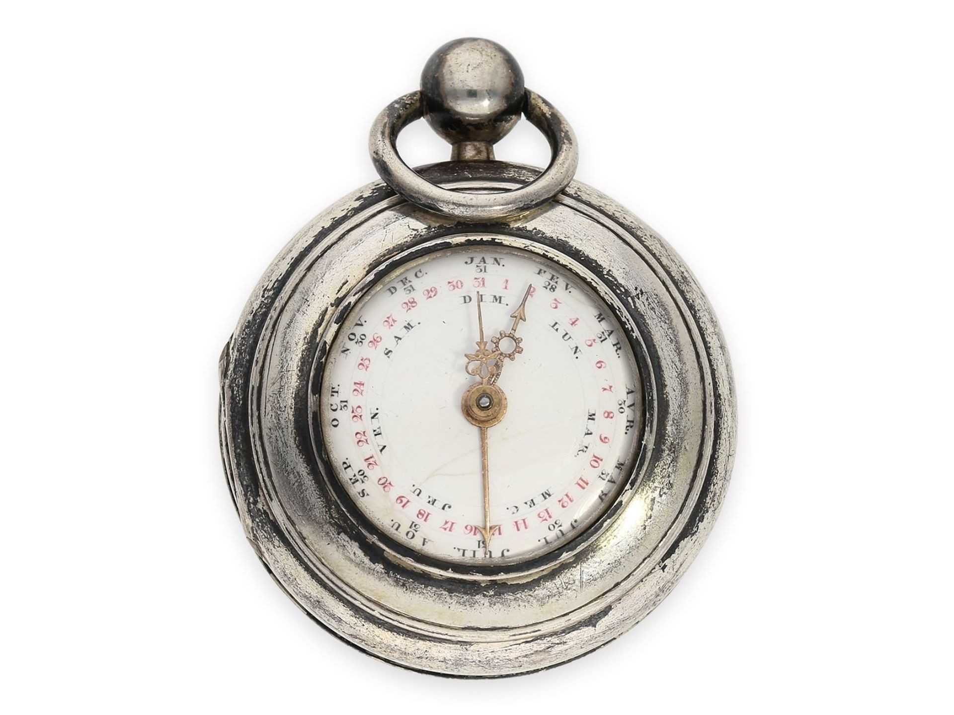 Pocket watch: rarity, extremely rare German astronomical double-sided pocket watch with triple