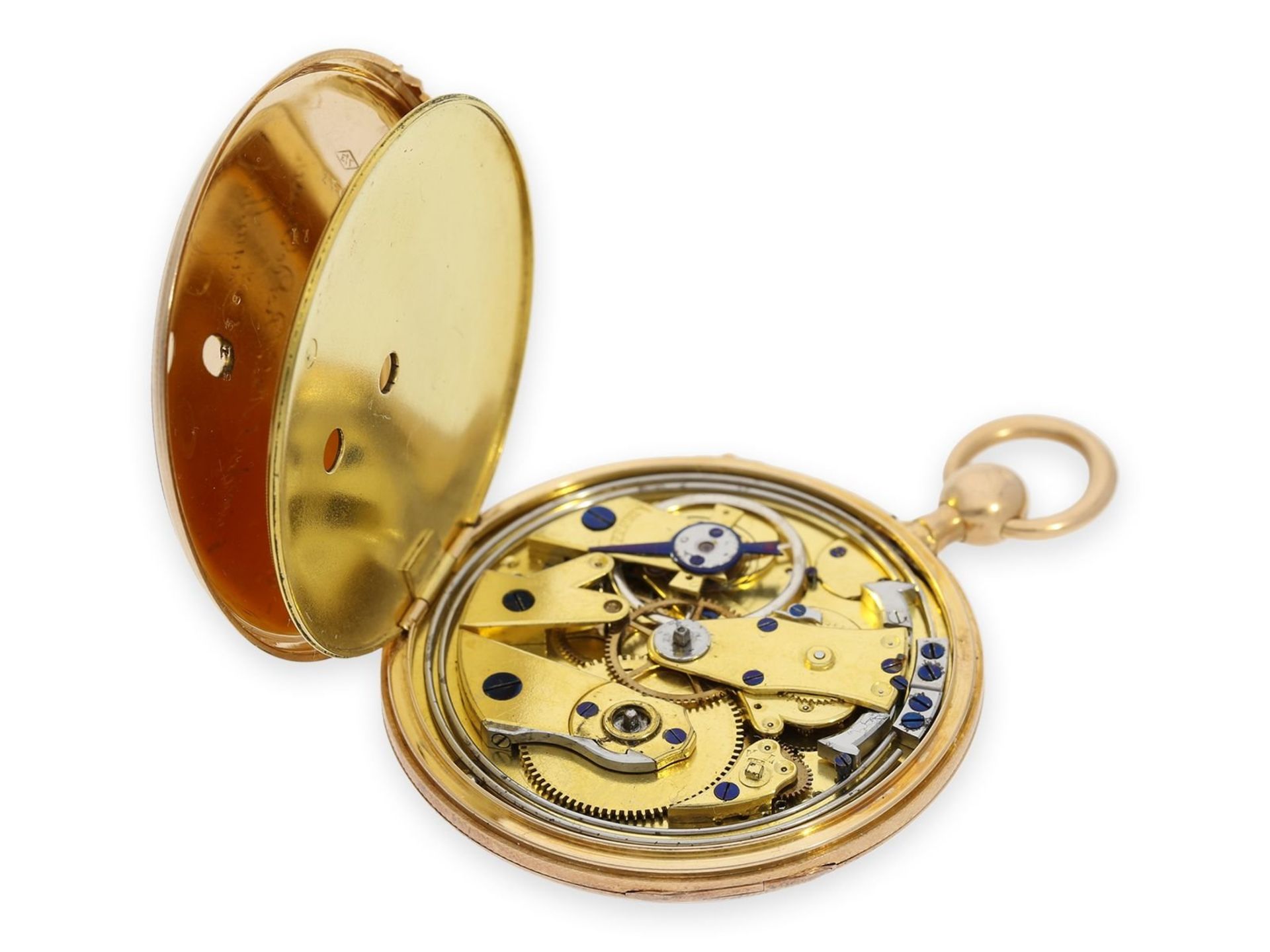 Pocket watch: very fine pink gold quality Lepine, repeater, important watchmaker, Köppen Paris, - Bild 3 aus 6