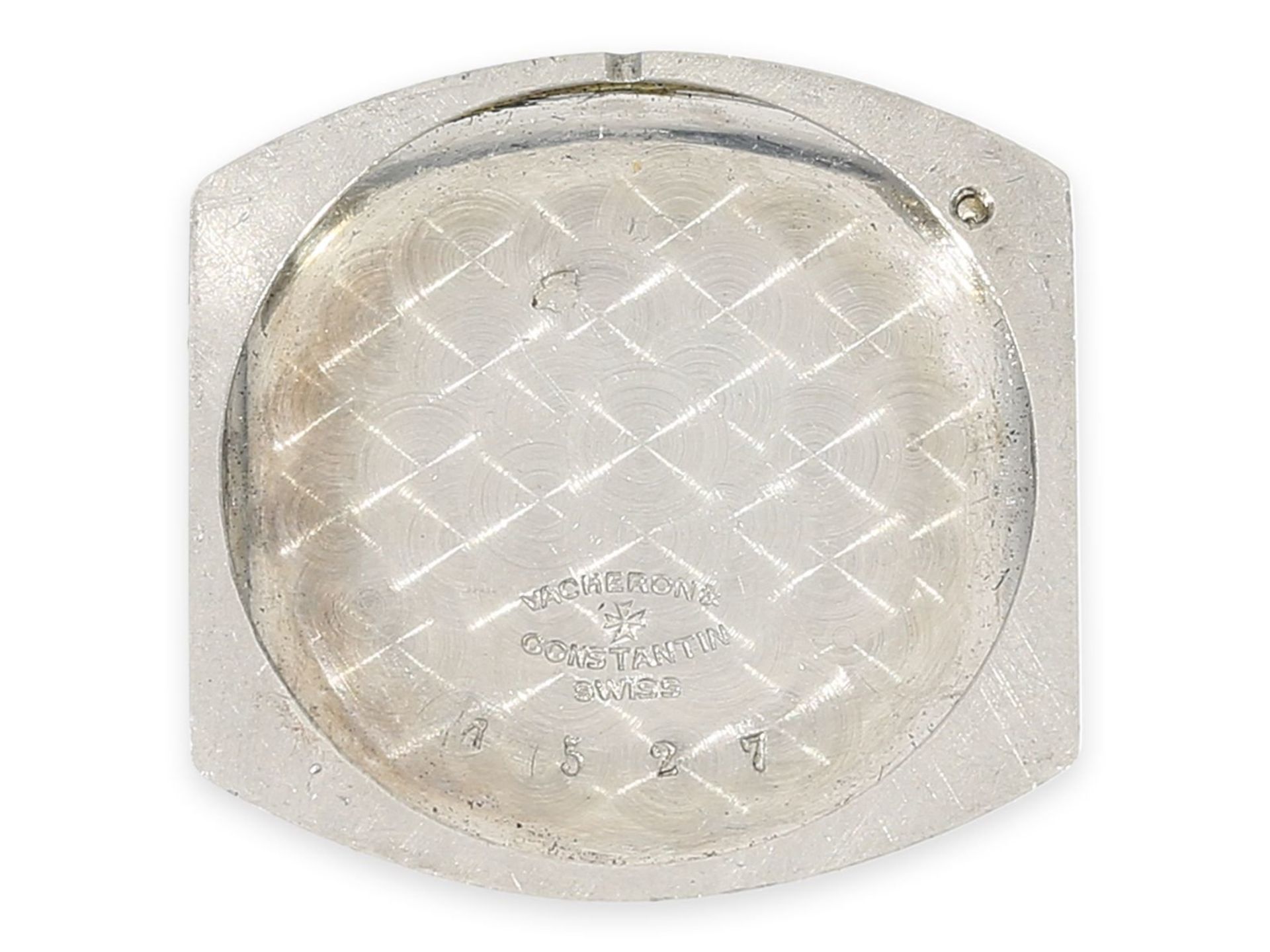 Wristwatch: extremely rare Vacheron & Constantin platinum cocktail watch with diamond setting, Art - Bild 5 aus 6