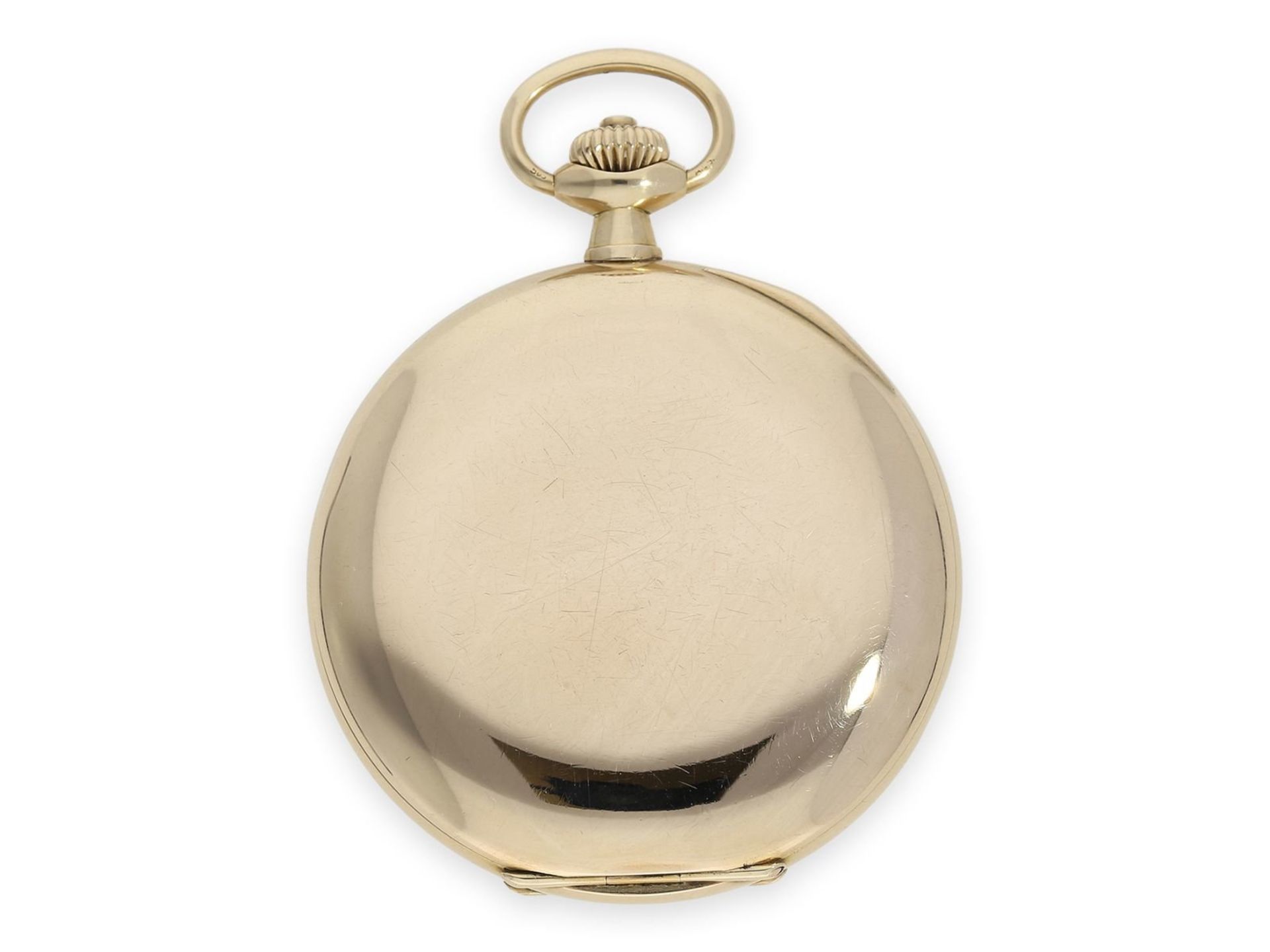 Pocket watch: very well preserved A. Lange & Söhne gold hunting case watch, Glashütte 1920-1925, - Bild 9 aus 9