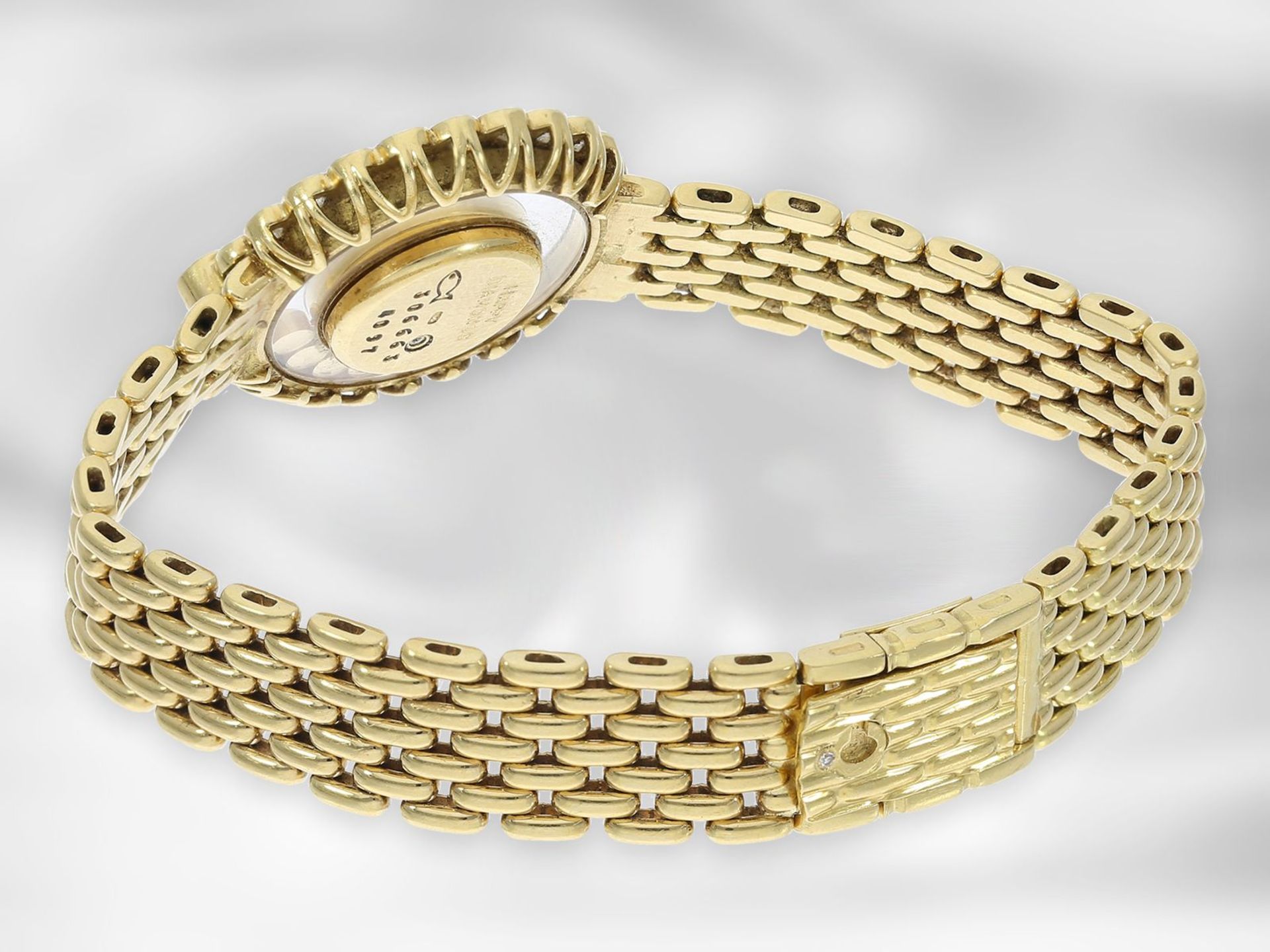 Armbanduhr: luxuriöse Damenuhr Chopard Happy Diamonds, Ref. 4180, Schweiz, mit Zertifikat, gefertigt - Bild 3 aus 3