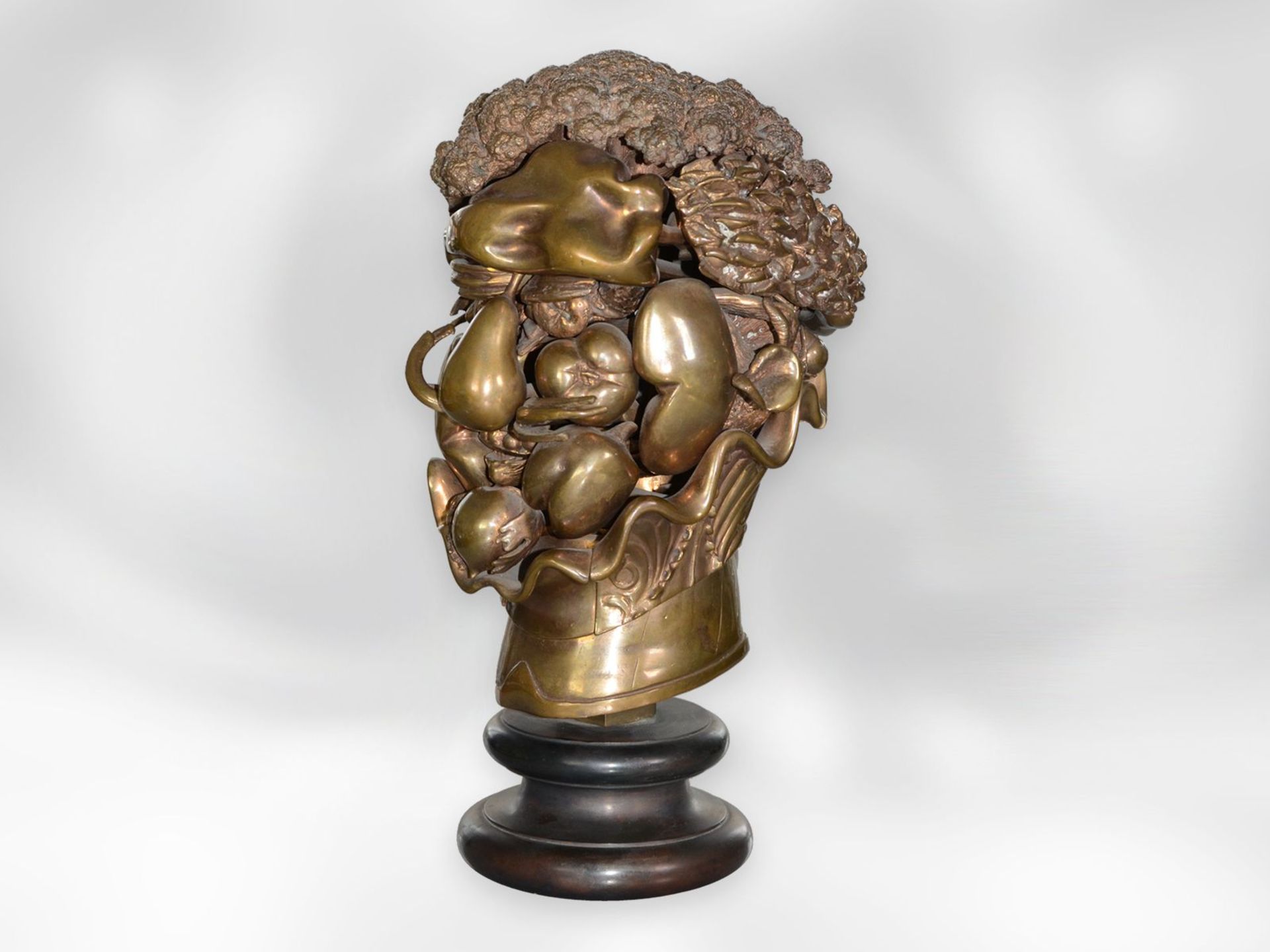 Bronze: limitiertes Kunstobjekt, Miguel Berrocal (1933-2006) "Omaggio ad Arcimboldo" No. 610/1000, - Bild 3 aus 4