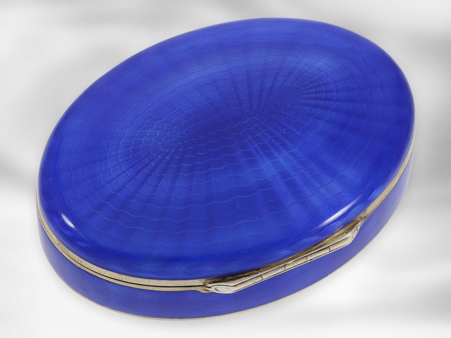 Schnupftabakdose: exquisite Schnupftabakdose im Fabergé-Stil, außergewöhnliche Qualität, blaue - Bild 4 aus 4