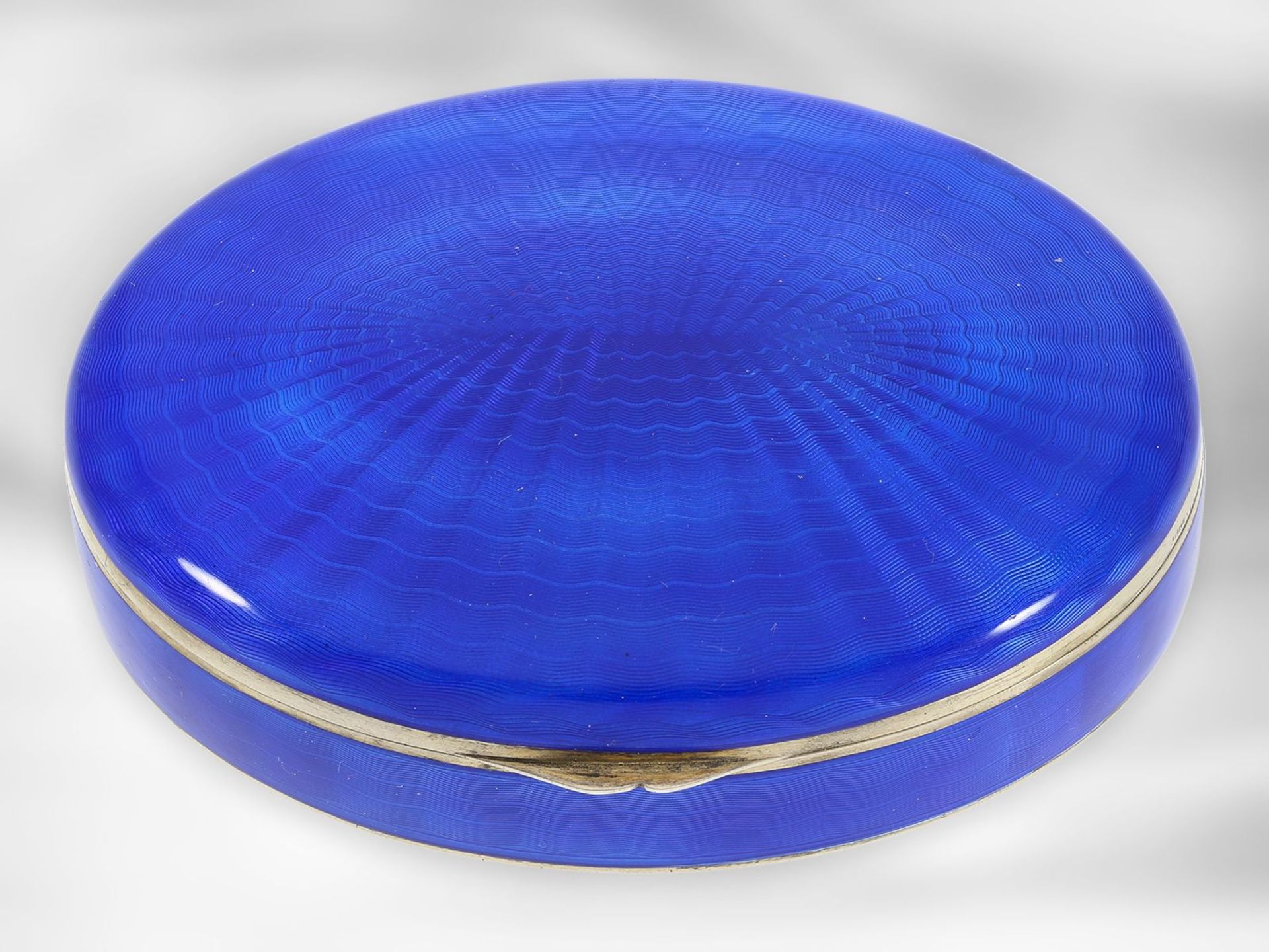 Schnupftabakdose: exquisite Schnupftabakdose im Fabergé-Stil, außergewöhnliche Qualität, blaue - Bild 2 aus 4