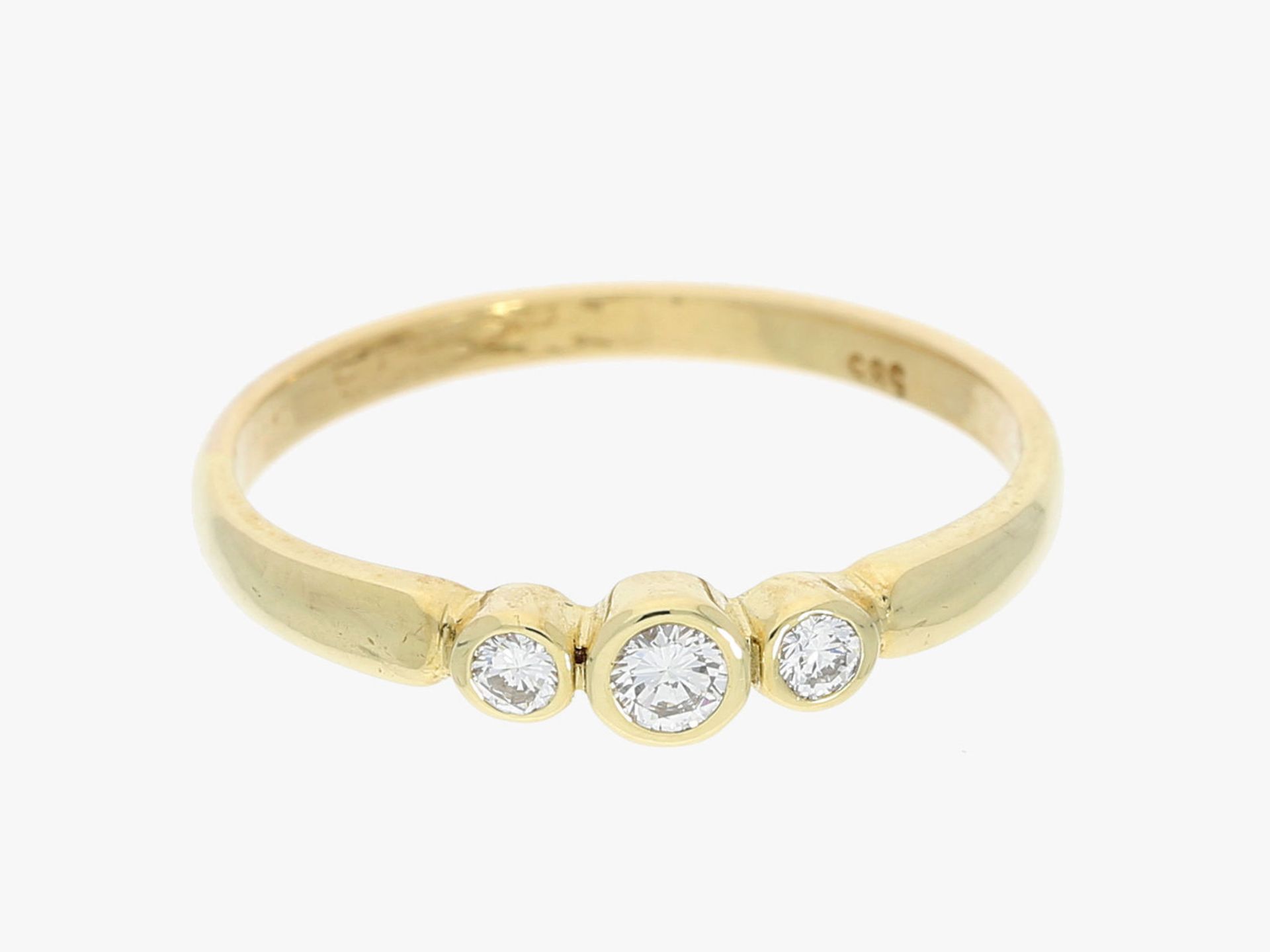 Ring: moderner Brillant-Goldschmiedering