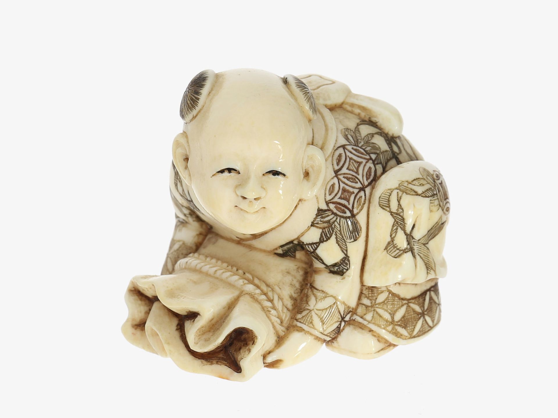 Netsuke: Japanisches Elfenbein Netsuke, vermutlich 19. Jahrhundert