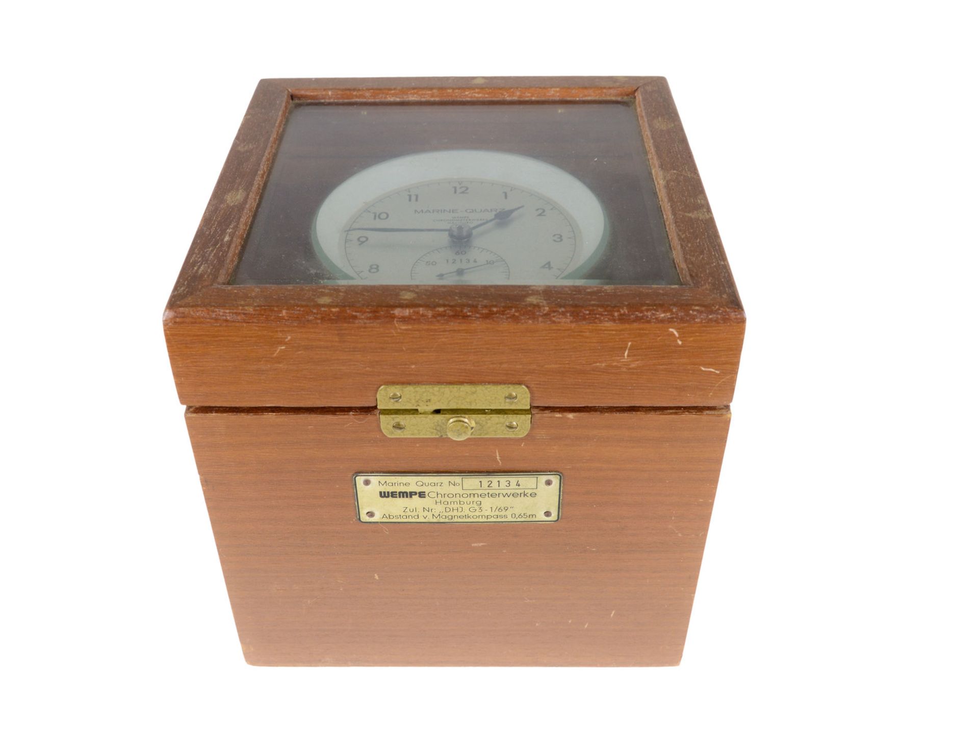 Tischuhr/Marinechronometer: seltenes Chronometerset aus Wempe Marinechronometer und - Bild 2 aus 3